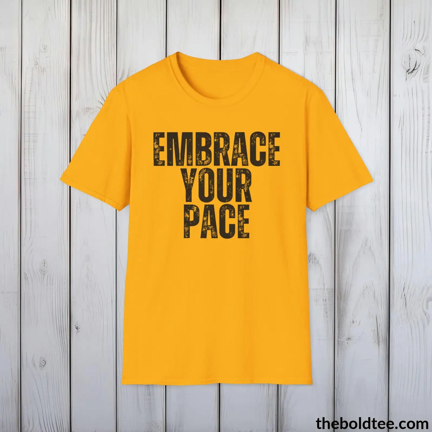 EMBRACE YOUR PACE Mental Health Awareness Tee - Soft Cotton Crewneck Unisex T-Shirt - 8 Trendy Colors