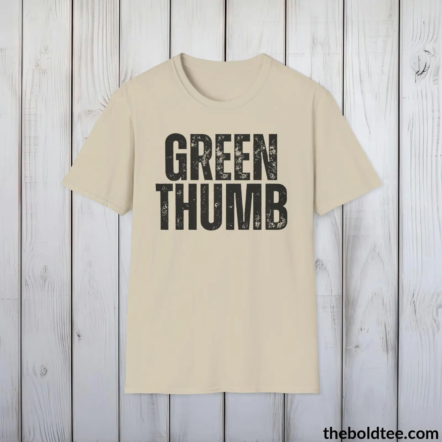 GREEN THUMB Gardening Tee - Soft & Strong Cotton Crewneck Unisex T-Shirt - 8 Trendy Colors