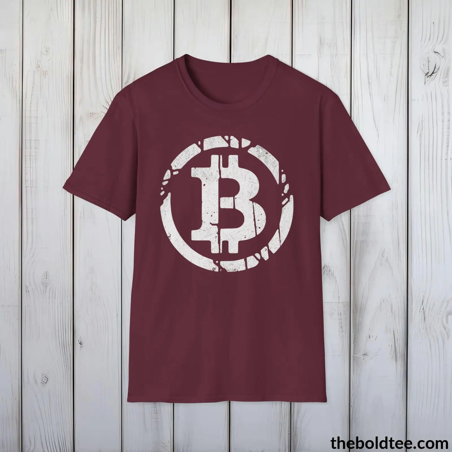 Bitcoin Cryptocurrency Tee - Premium Cotton Crewneck Unisex T-Shirt - 9 Bold Colors