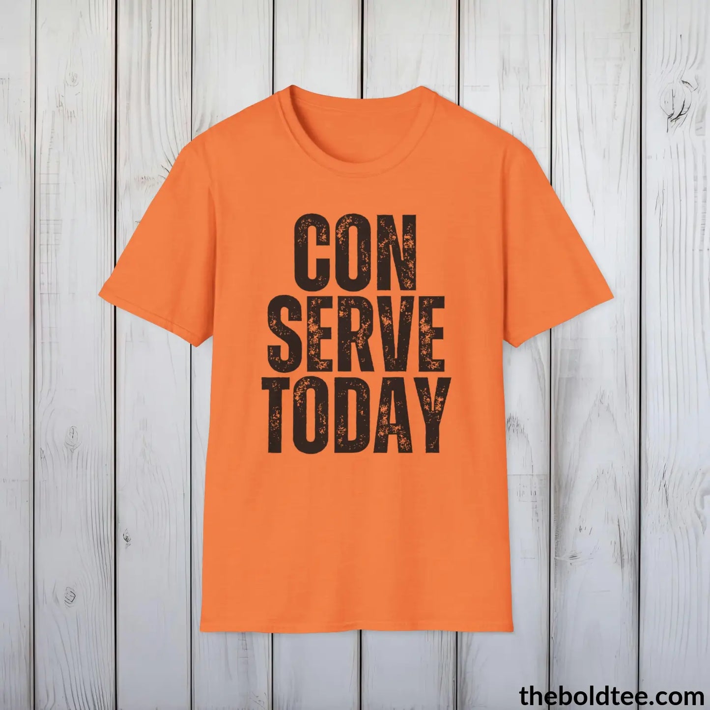 CONSERVE TODAY Tee - Casual, Sustainable & Soft Cotton Crewneck Unisex T-Shirt - 9 Bold Colors