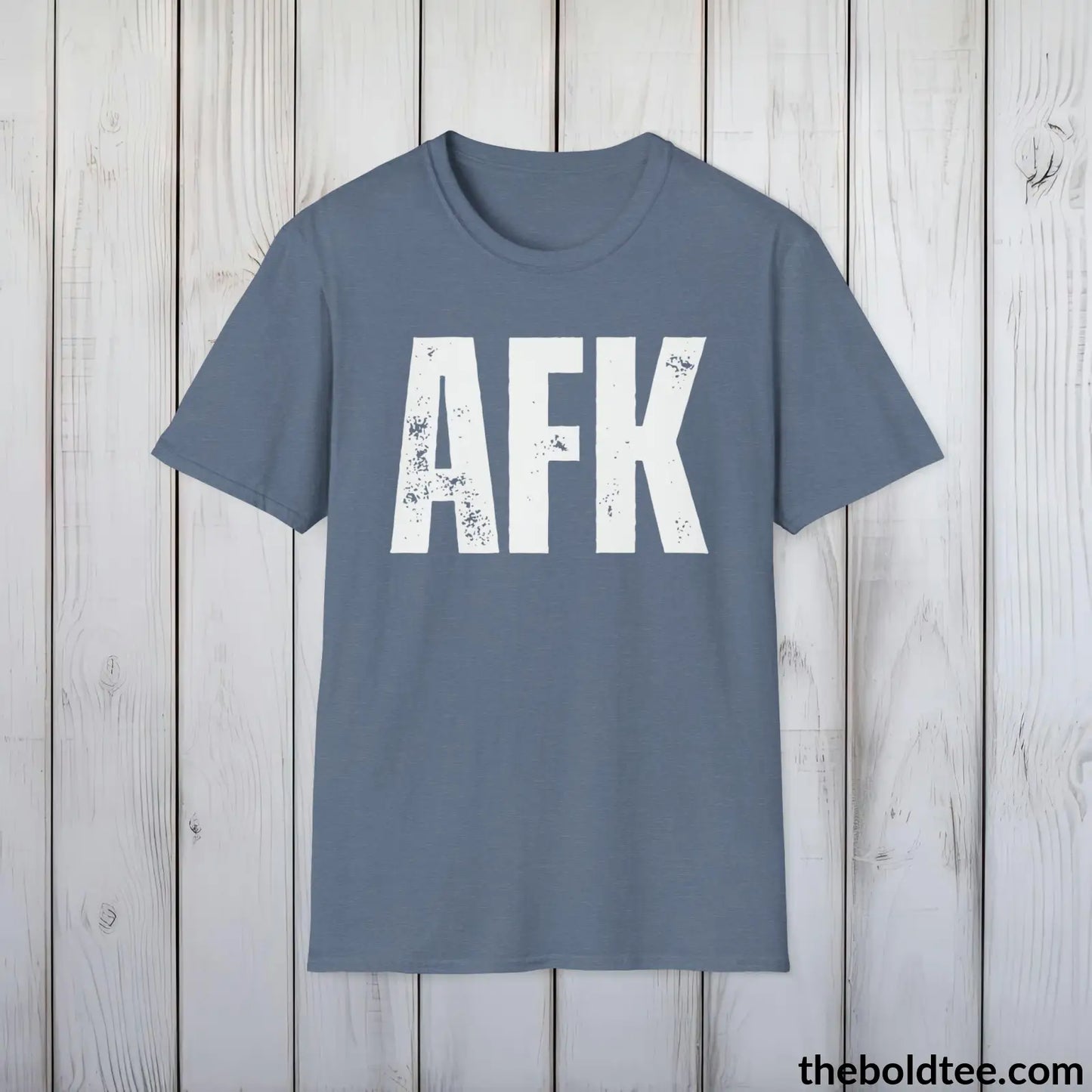 AFK Gamer Tee - Sustainable & Soft Cotton Crewneck Unisex T-Shirt - 9 Bold Colors