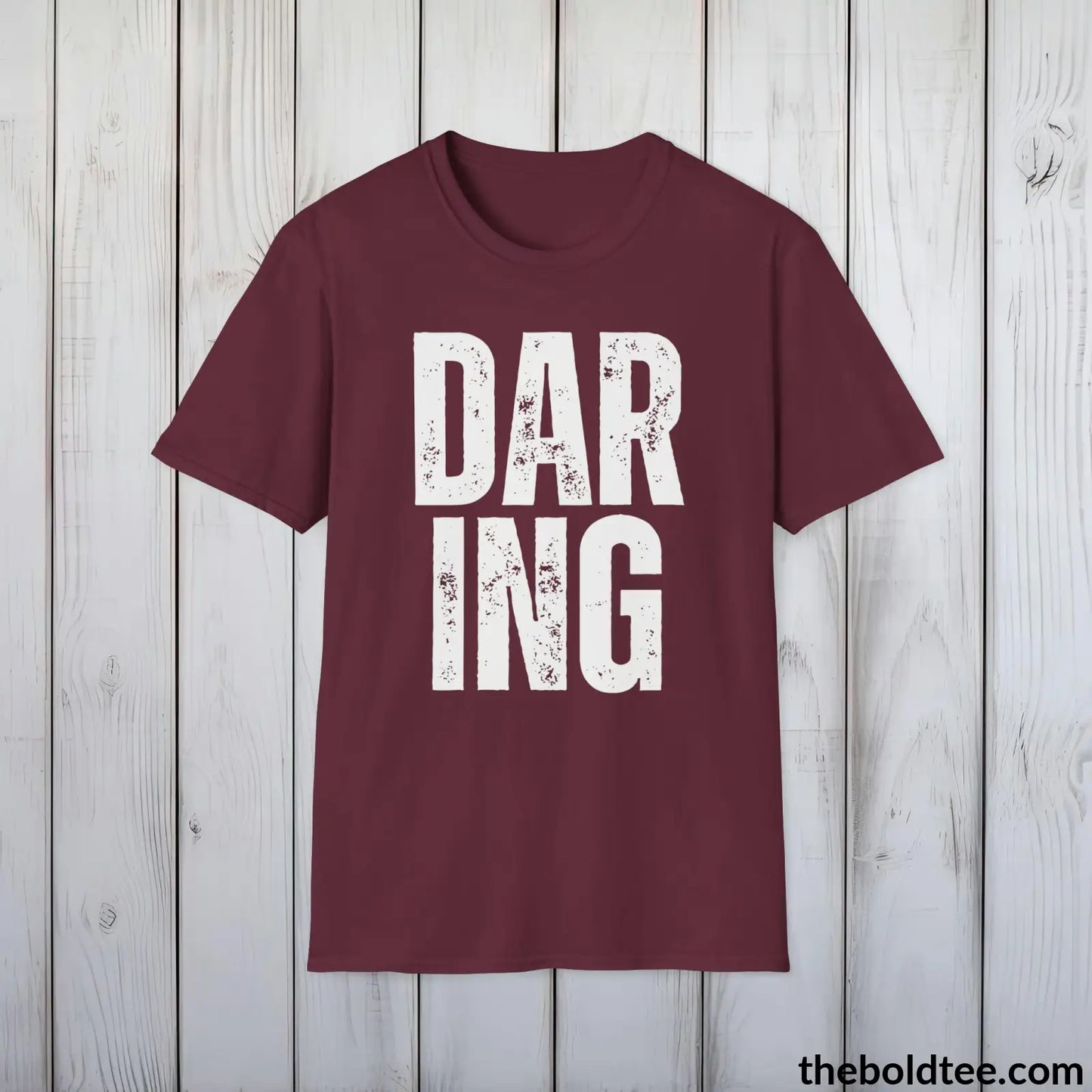 DARING Tee - Casual, Sustainable & Soft Cotton Crewneck Unisex T-Shirt - 9 Bold Colors