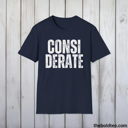 CONSIDERATE Tee - Casual, Sustainable & Soft Cotton Crewneck Unisex T-Shirt - 9 Bold Colors