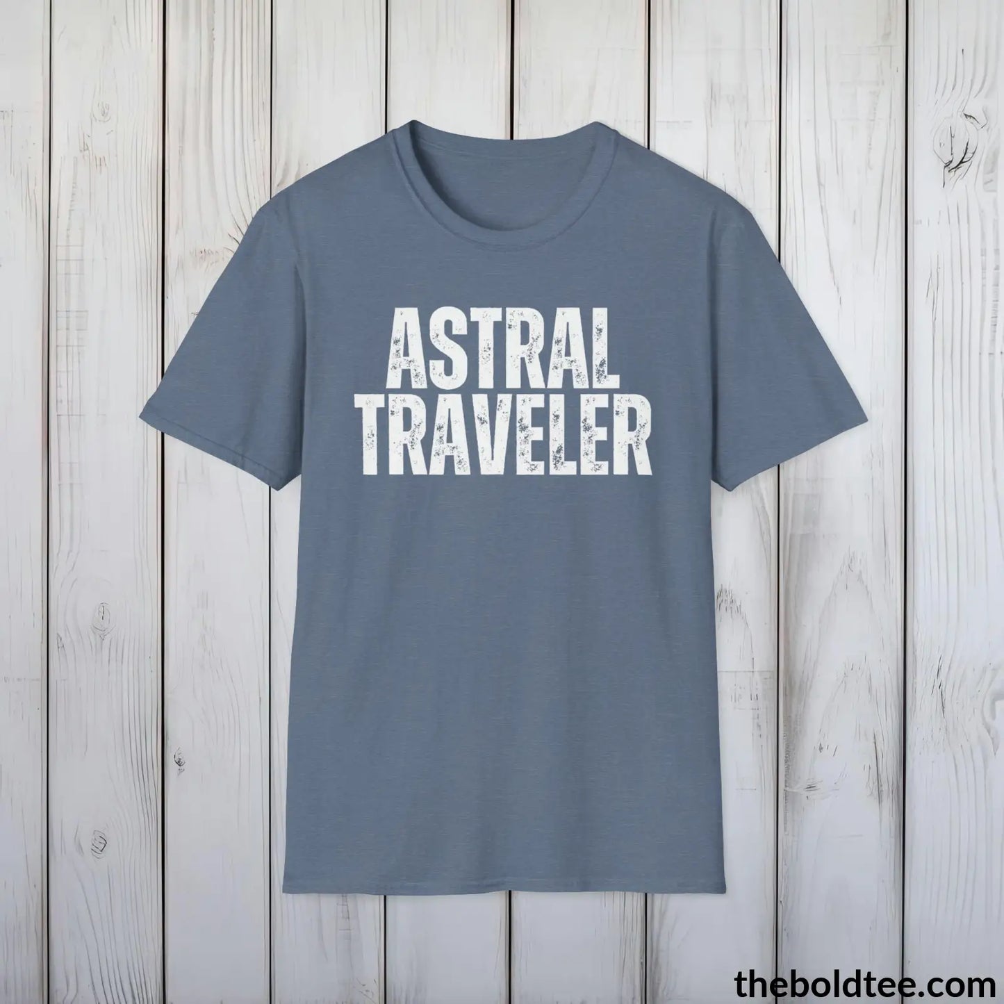 ASTRAL TRAVELER Space Tee - Casual, Sustainable & Soft Cotton Crewneck Unisex T-Shirt - 9 Bold Colors