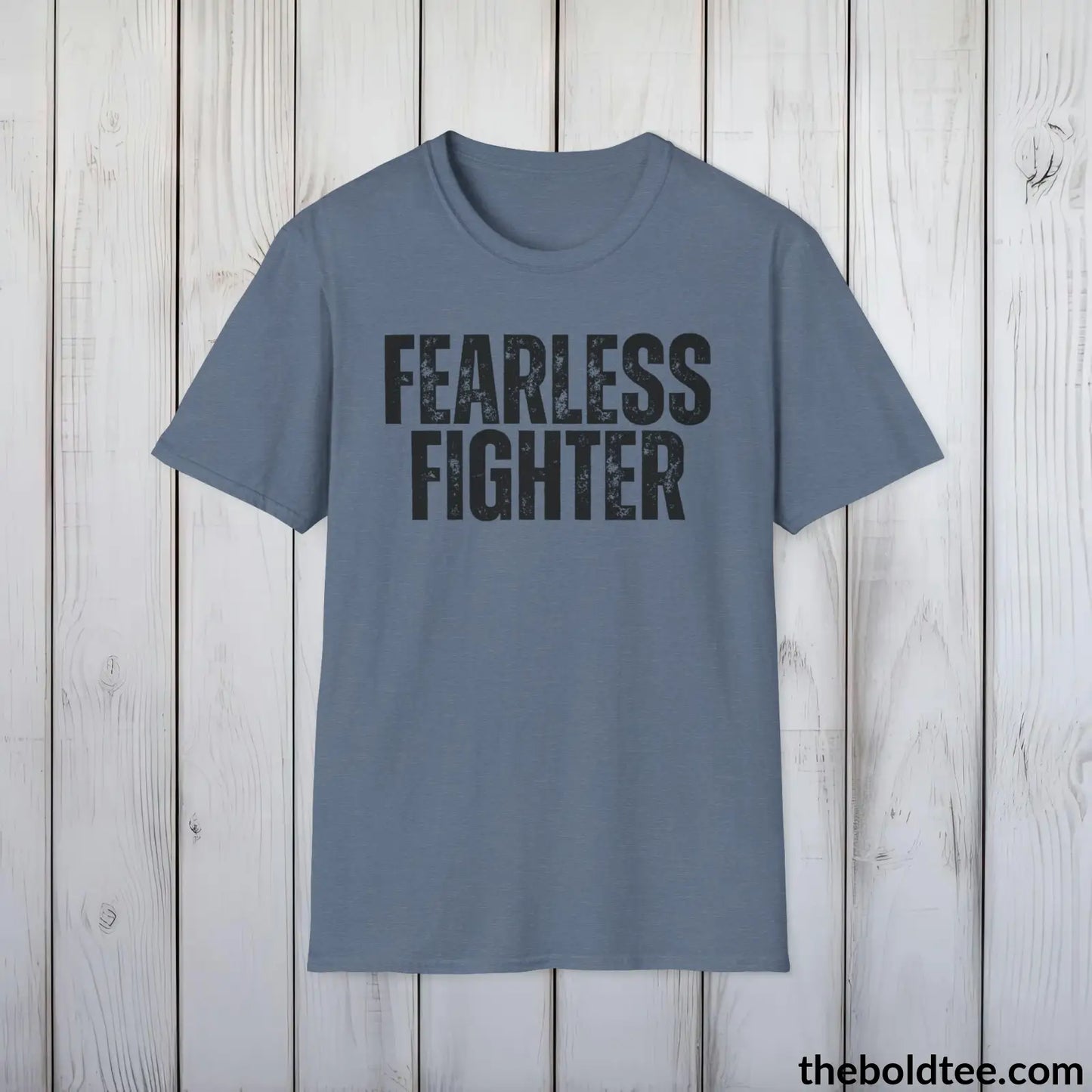 FEARLESS FIGHTER Military Tee - Strong & Versatile Cotton Crewneck T-Shirt - 9 Bold Colors