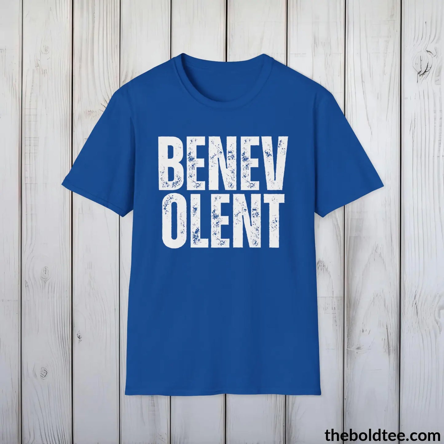 BENEVOLENT Tee - Casual, Sustainable & Soft Cotton Crewneck Unisex T-Shirt - 9 Bold Colors