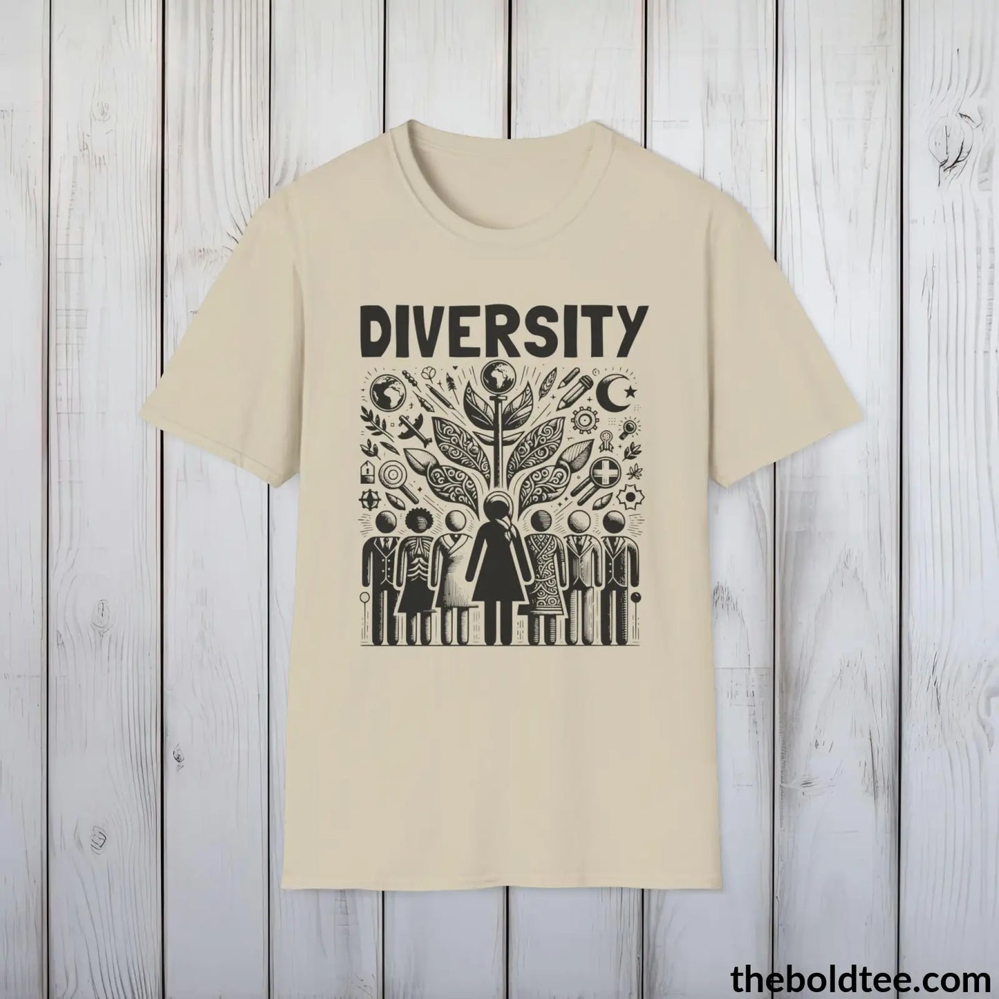 Diversity Awareness Tee - Sustainable & Soft Cotton Crewneck Unisex T-Shirt - 8 Trendy Colors