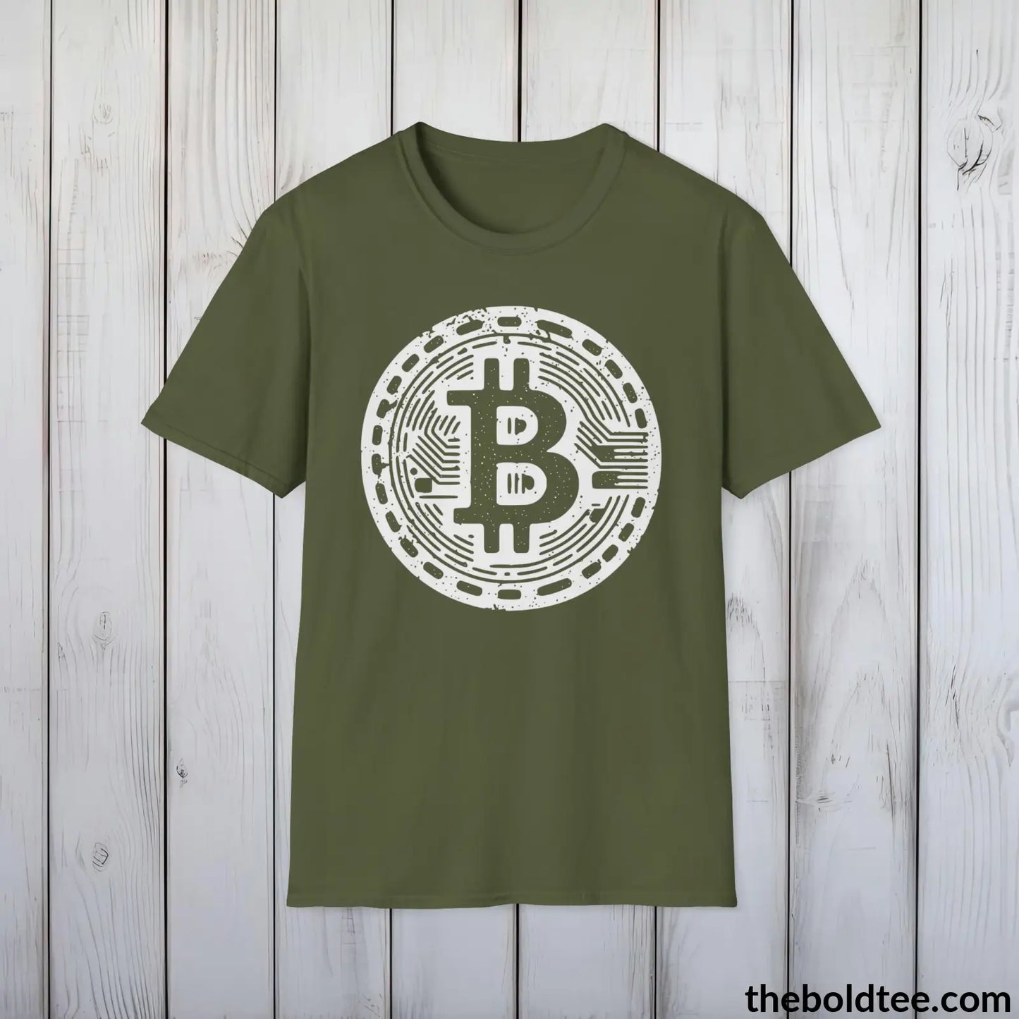 Bitcoin Cryptocurrency Tee - Premium Cotton Crewneck Unisex T-Shirt - 9 Bold Colors