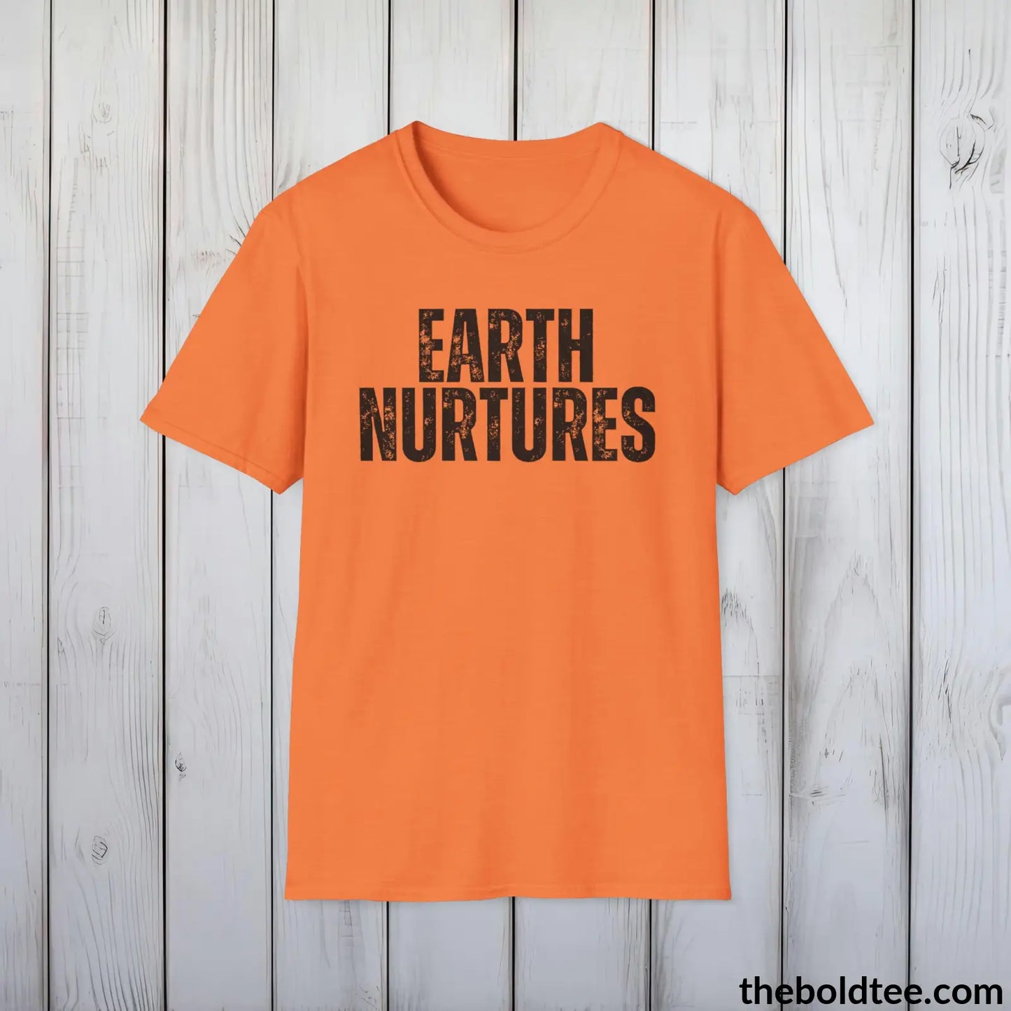 EARTH NURTURES Gardening Tee - Soft & Strong Cotton Crewneck Unisex T-Shirt - 8 Trendy Colors