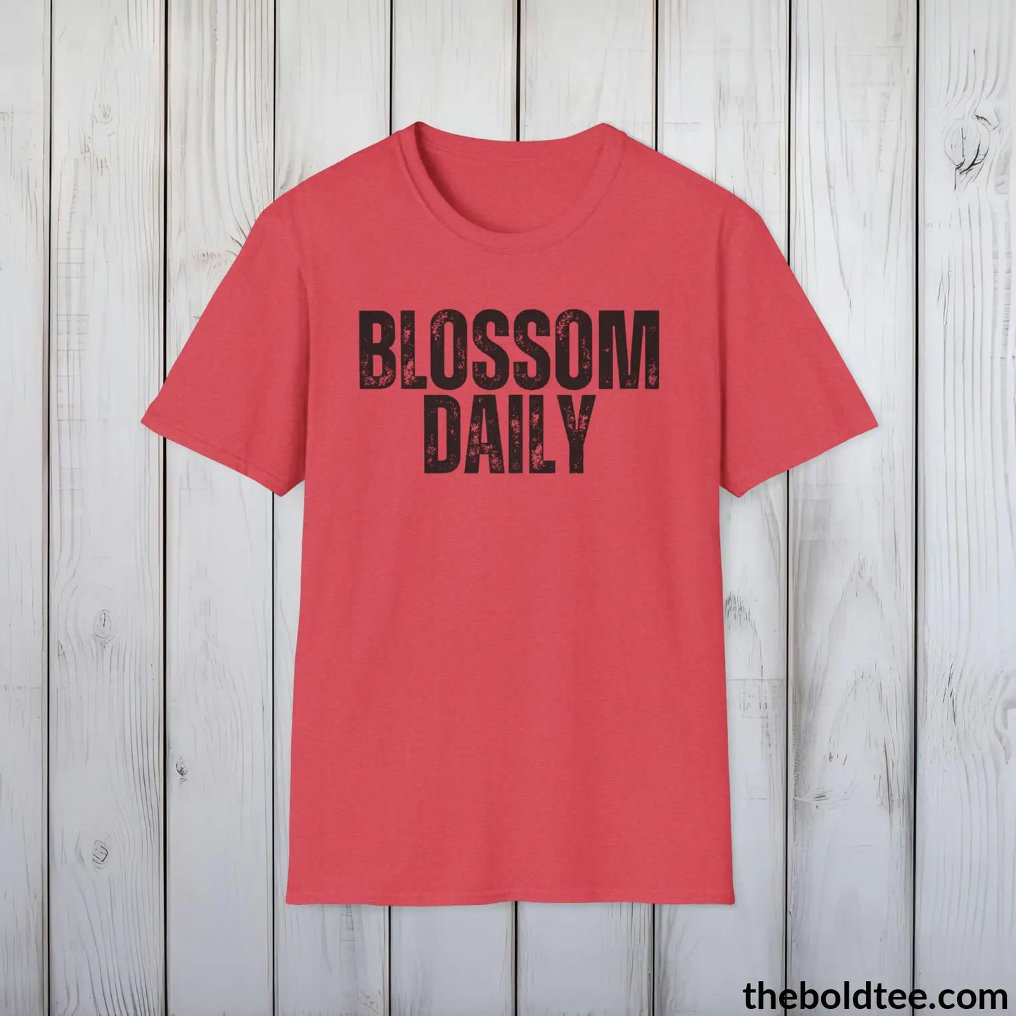 BLOSSOM DAILY Gardening Tee - Soft & Strong Cotton Crewneck Unisex T-Shirt - 8 Trendy Colors