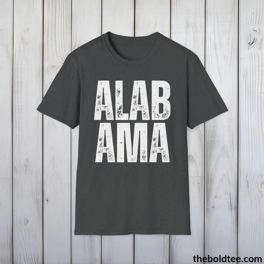 ALABAMA Tee - Casual, Sustainable & Soft Cotton Crewneck Unisex T-Shirt - 9 Bold Colors