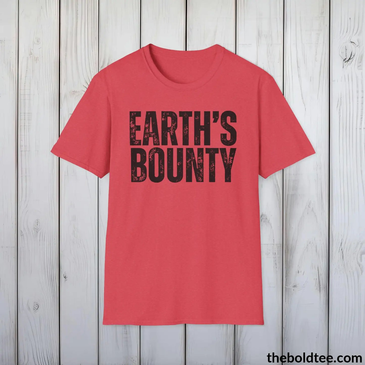 EARTH'S BOUNTY Gardening Tee - Soft & Strong Cotton Crewneck Unisex T-Shirt - 8 Trendy Colors