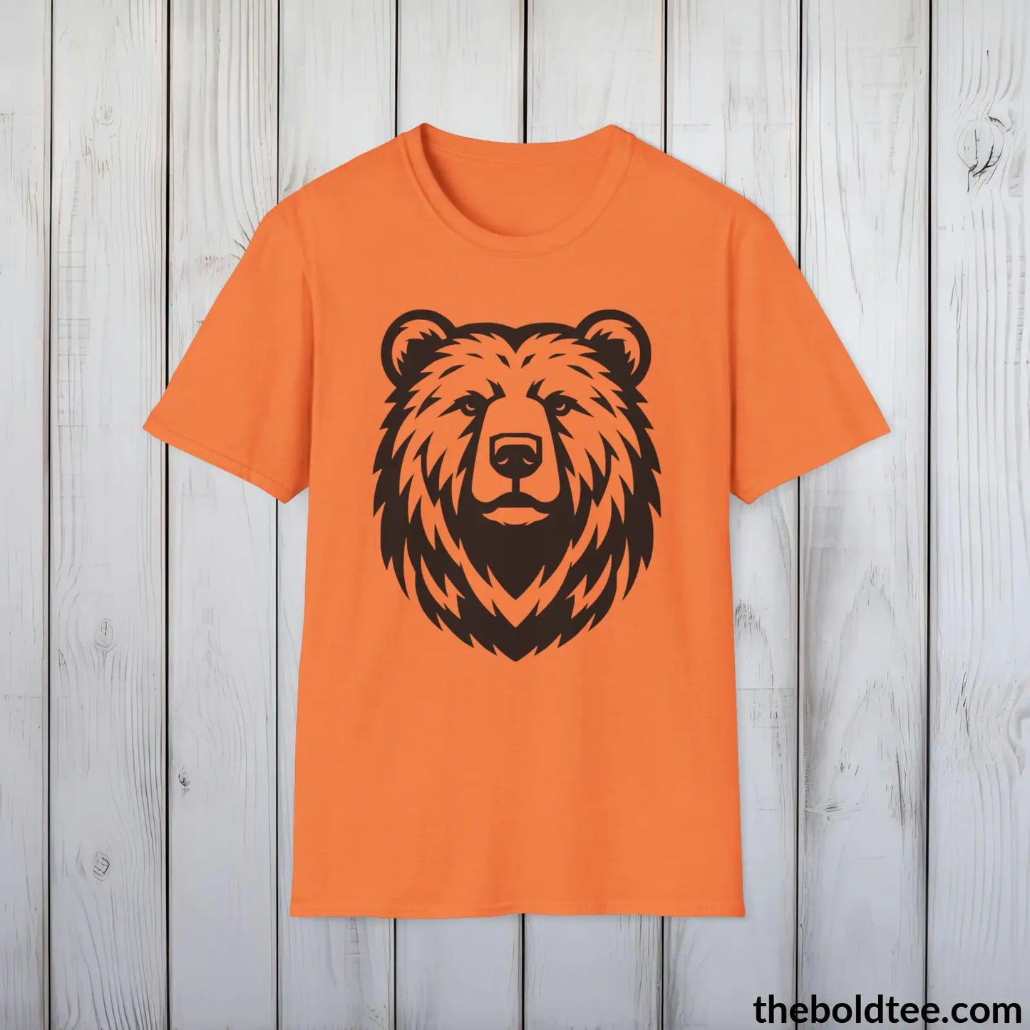 Bear Tee - Casual, Sustainable & Soft Cotton Crewneck Unisex T-Shirt - 9 Bold Colors