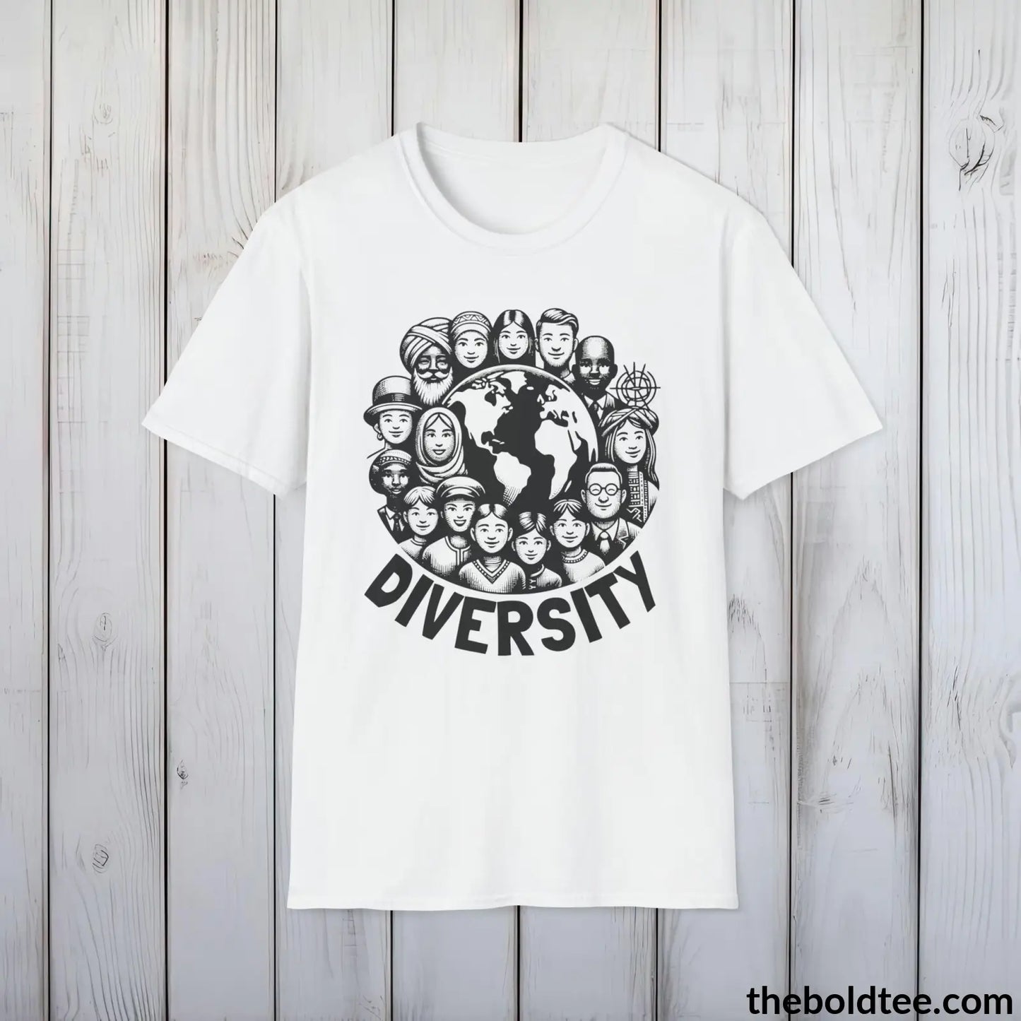 Diversity Awareness Tee - Sustainable & Soft Cotton Crewneck Unisex T-Shirt - 8 Trendy Colors