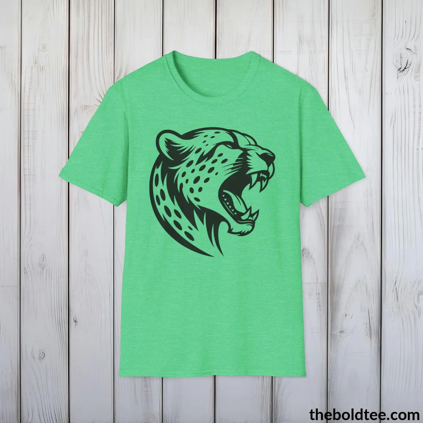 Cheetah Tee - Casual, Sustainable & Soft Cotton Crewneck Unisex T-Shirt - 9 Bold Colors