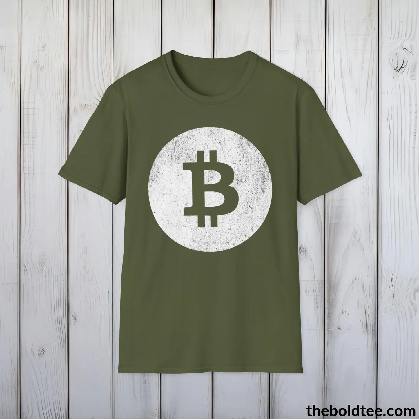 Bitcoin Cryptocurrency Tee - Sustainable & Soft Cotton Crewneck Unisex T-Shirt - 9 Bold Colors