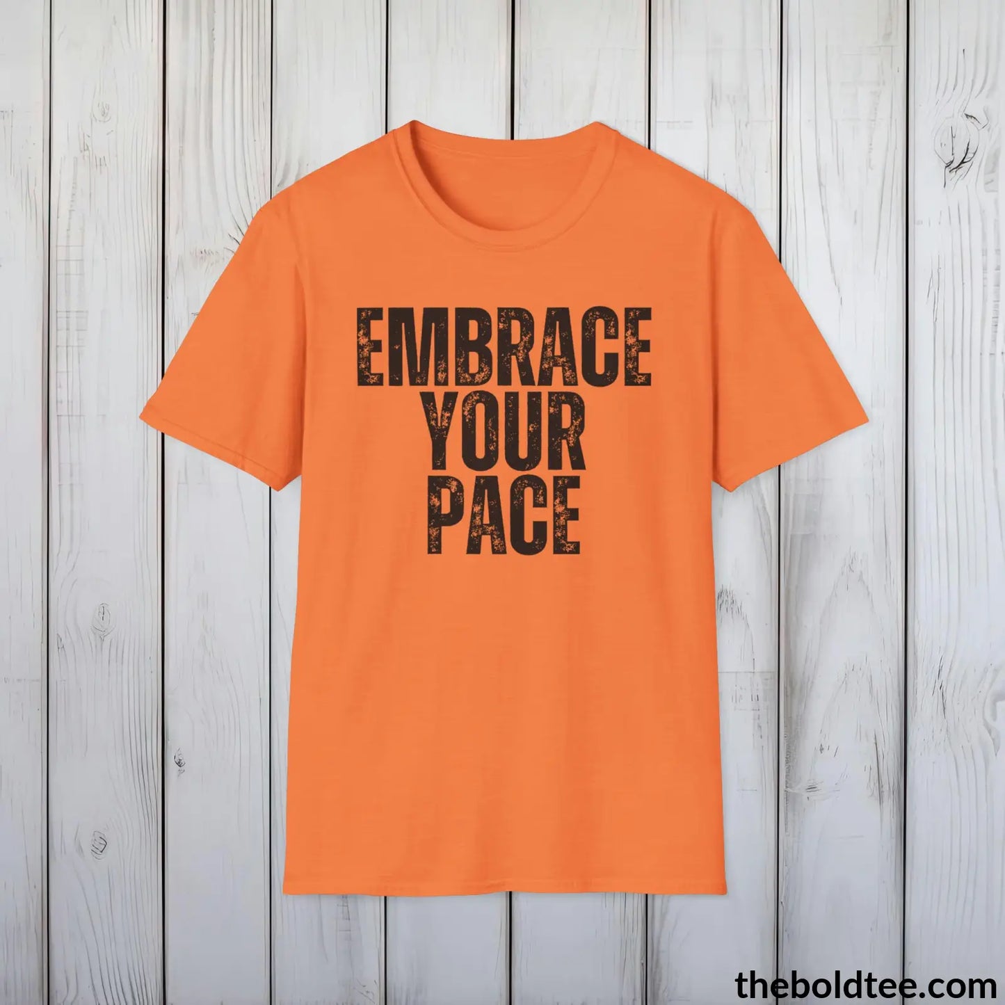 EMBRACE YOUR PACE Mental Health Awareness Tee - Soft Cotton Crewneck Unisex T-Shirt - 8 Trendy Colors