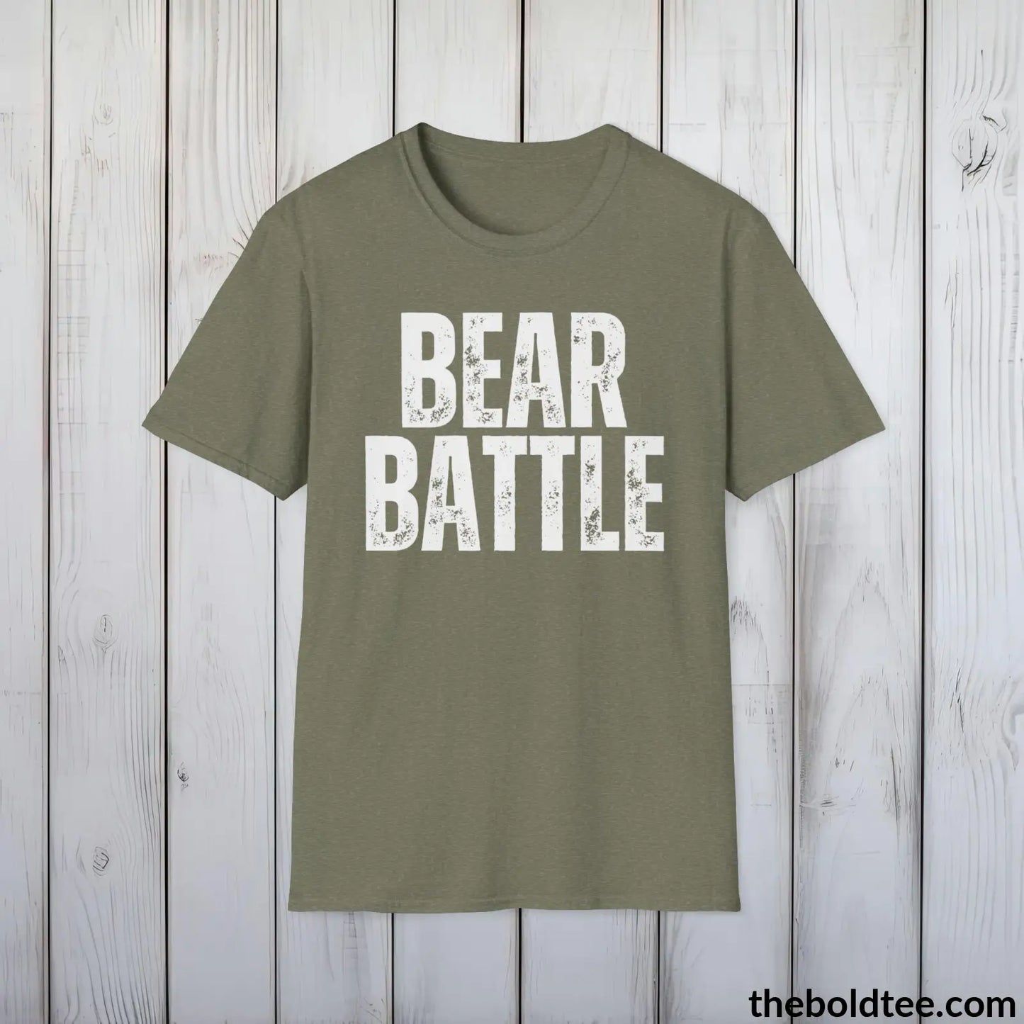 BEAR BATTLE Cryptocurrency Tee - Sustainable & Soft Cotton Crewneck Unisex T-Shirt - 9 Bold Colors