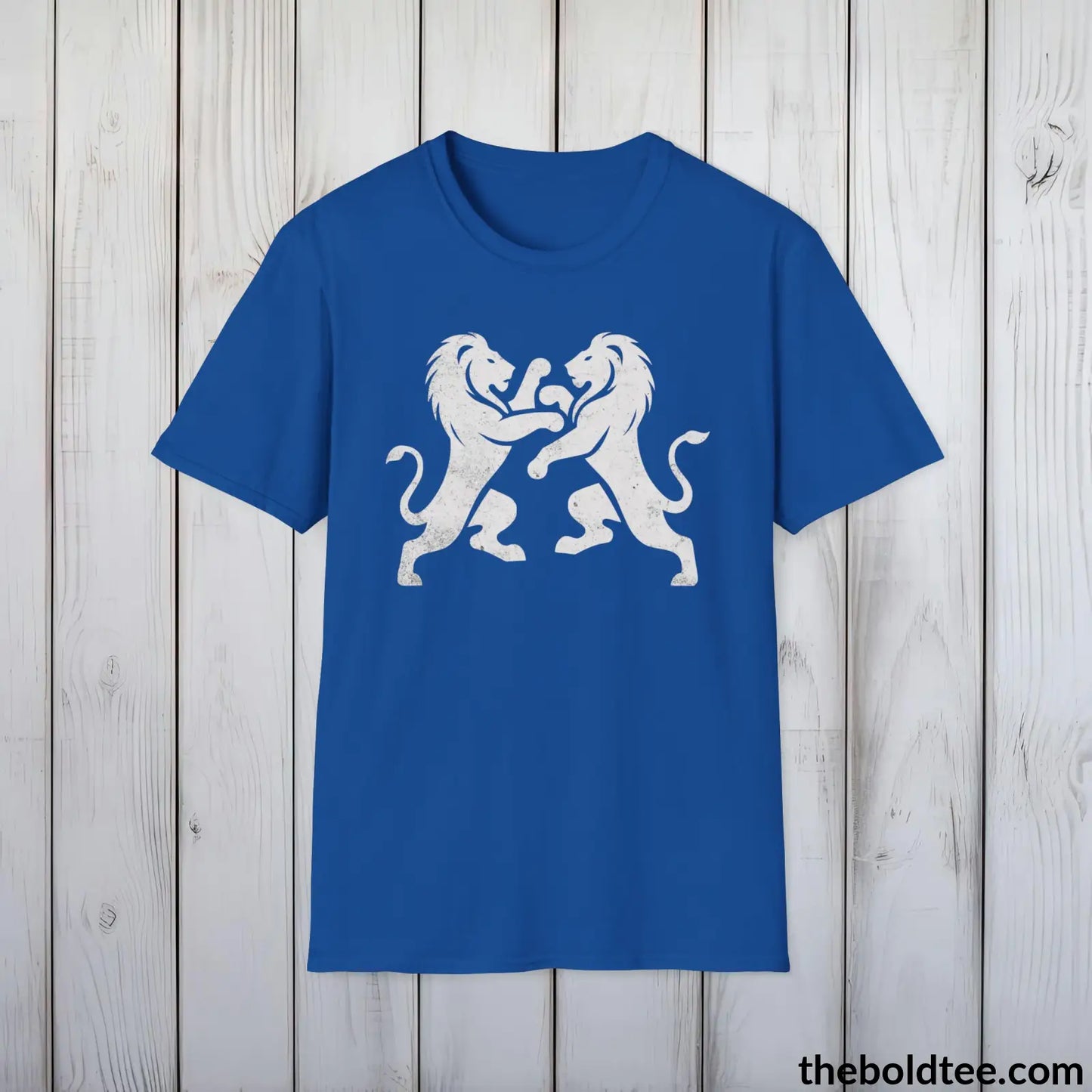 Fighting Lions Tee - Bold Urban Cotton T-Shirt - 9 Epic Colors Available