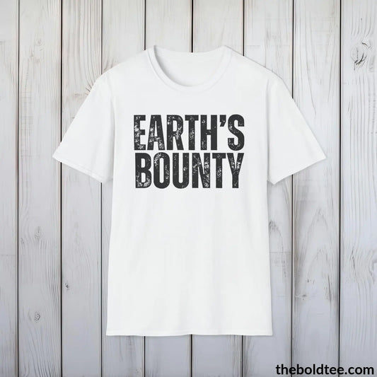 EARTH'S BOUNTY Gardening Tee - Soft & Strong Cotton Crewneck Unisex T-Shirt - 8 Trendy Colors