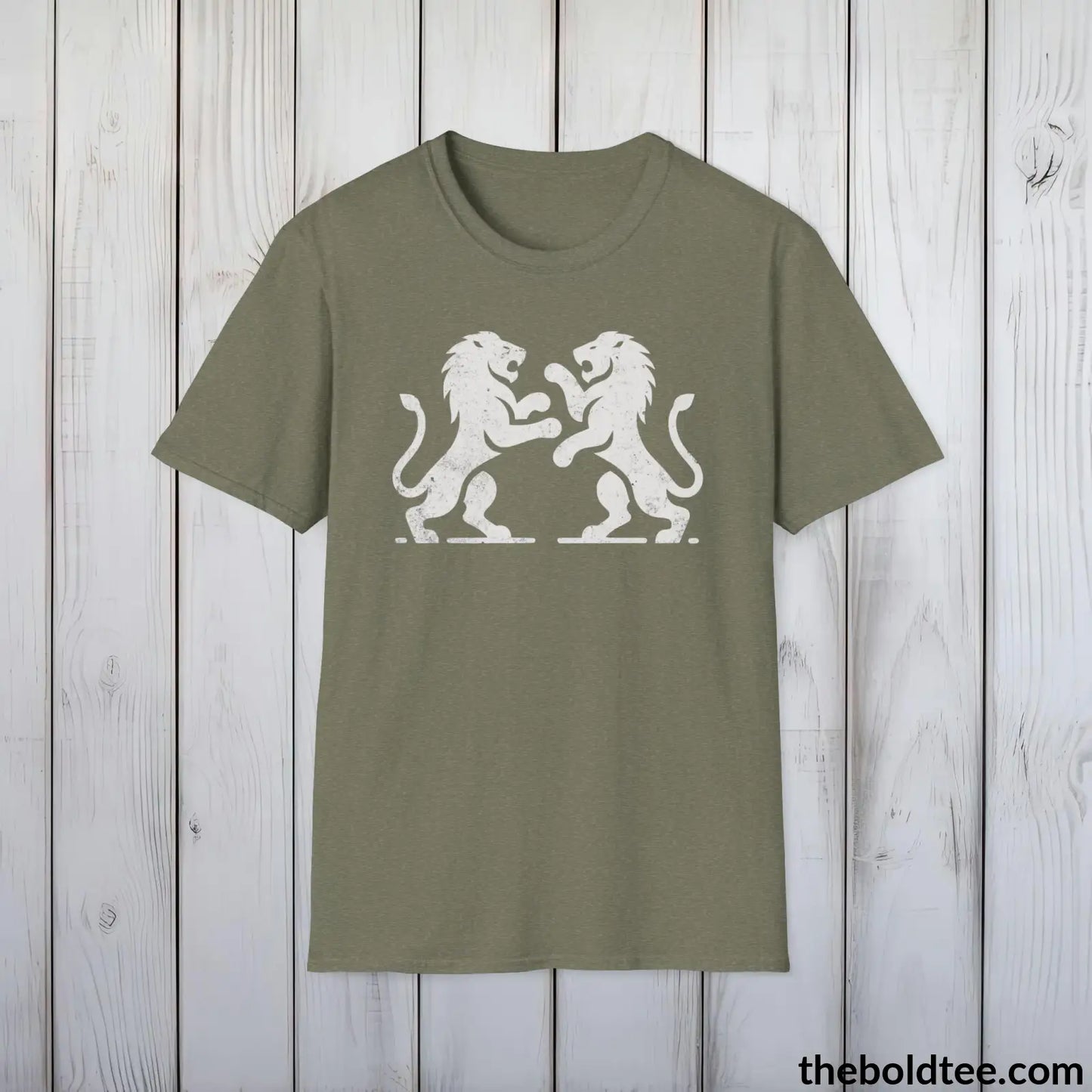 Fighting Lions Tee - Bold Urban Cotton T-Shirt - 9 Epic Colors Available