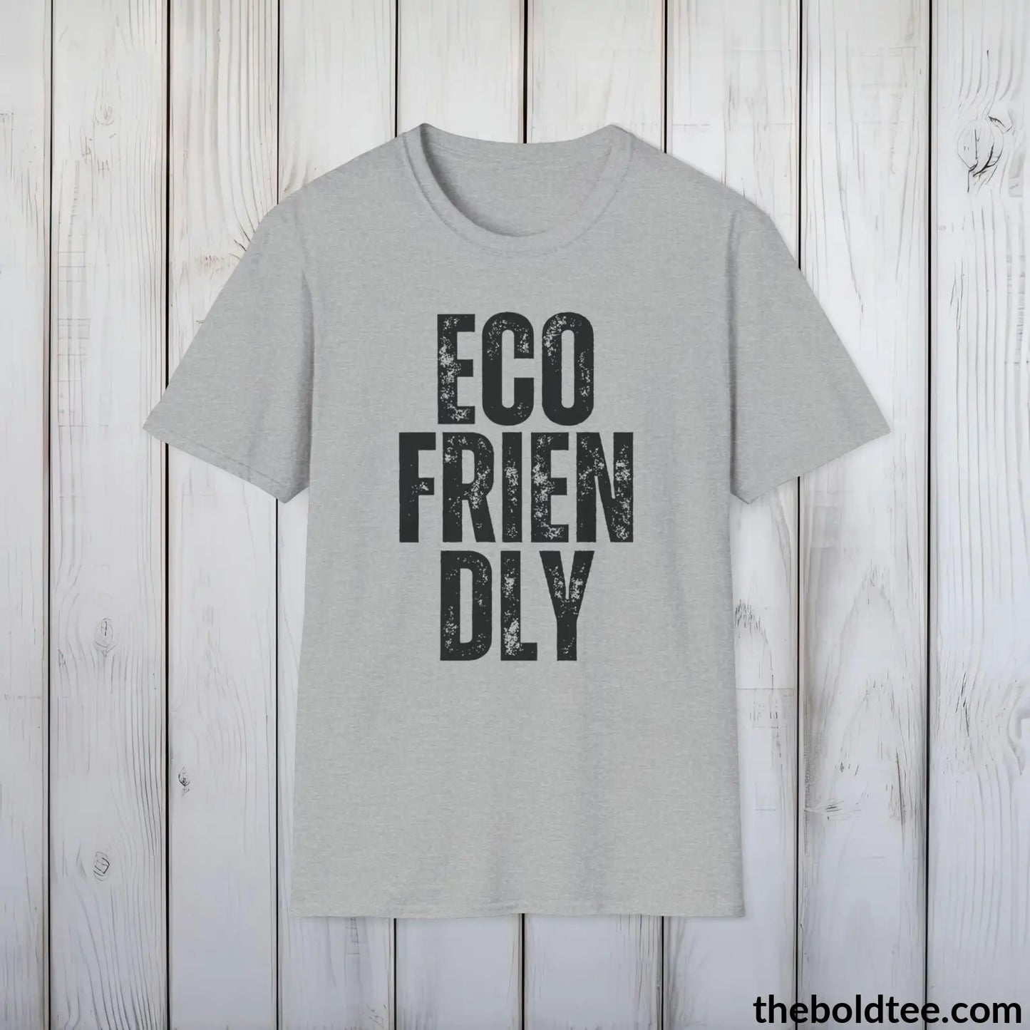 ECO FRIENDLY Tee - Casual, Sustainable & Soft Cotton Crewneck Unisex T-Shirt - 9 Bold Colors