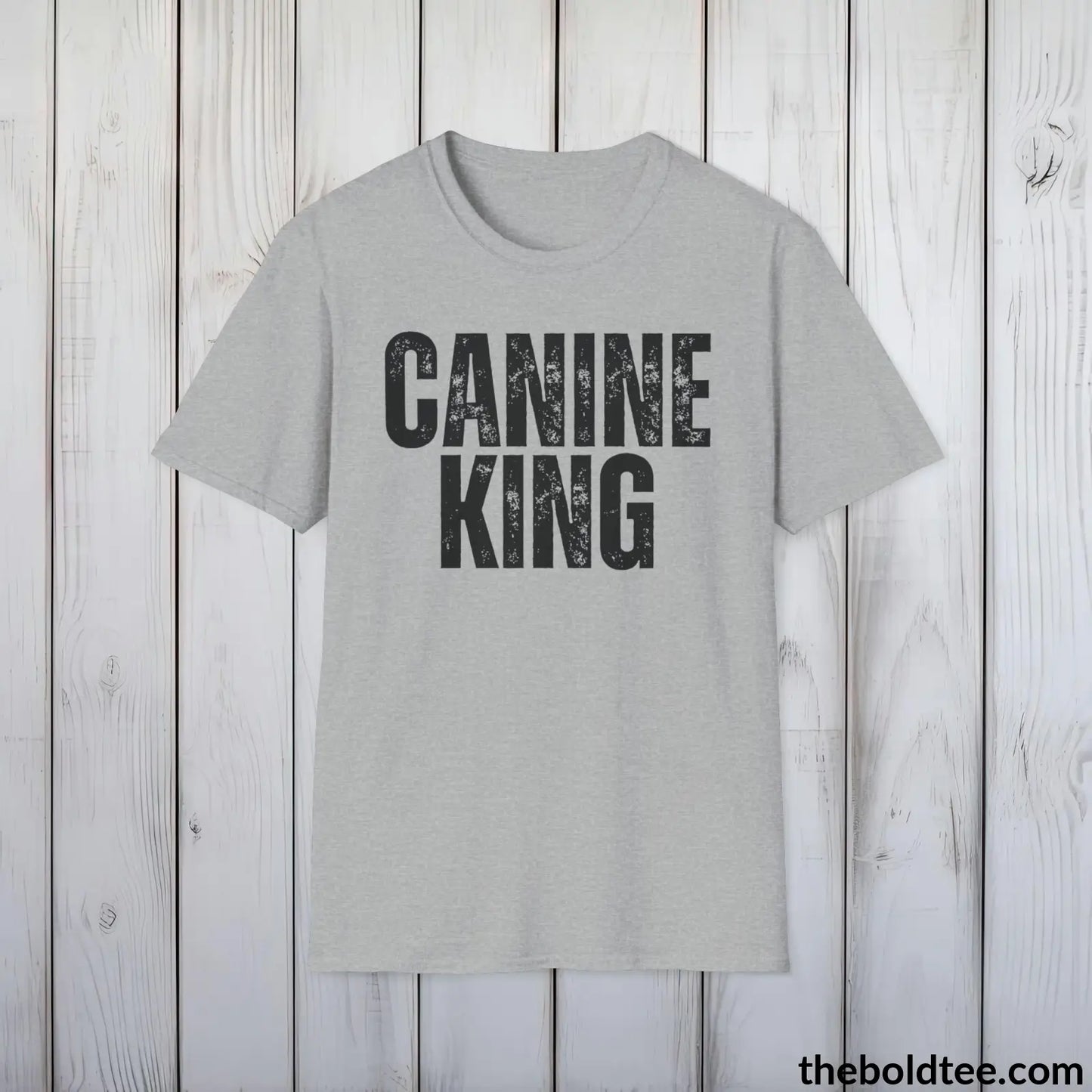 CANINE KING Tee - Sustainable & Soft Cotton Crewneck Unisex T-Shirt - 9 Bold Colors