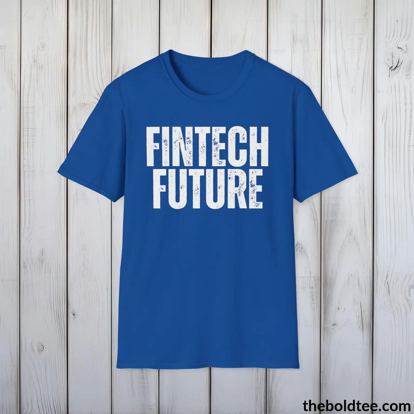 FINTECH FUTURE Cryptocurrency Tee - Premium Cotton Crewneck Unisex T-Shirt - 9 Bold Colors