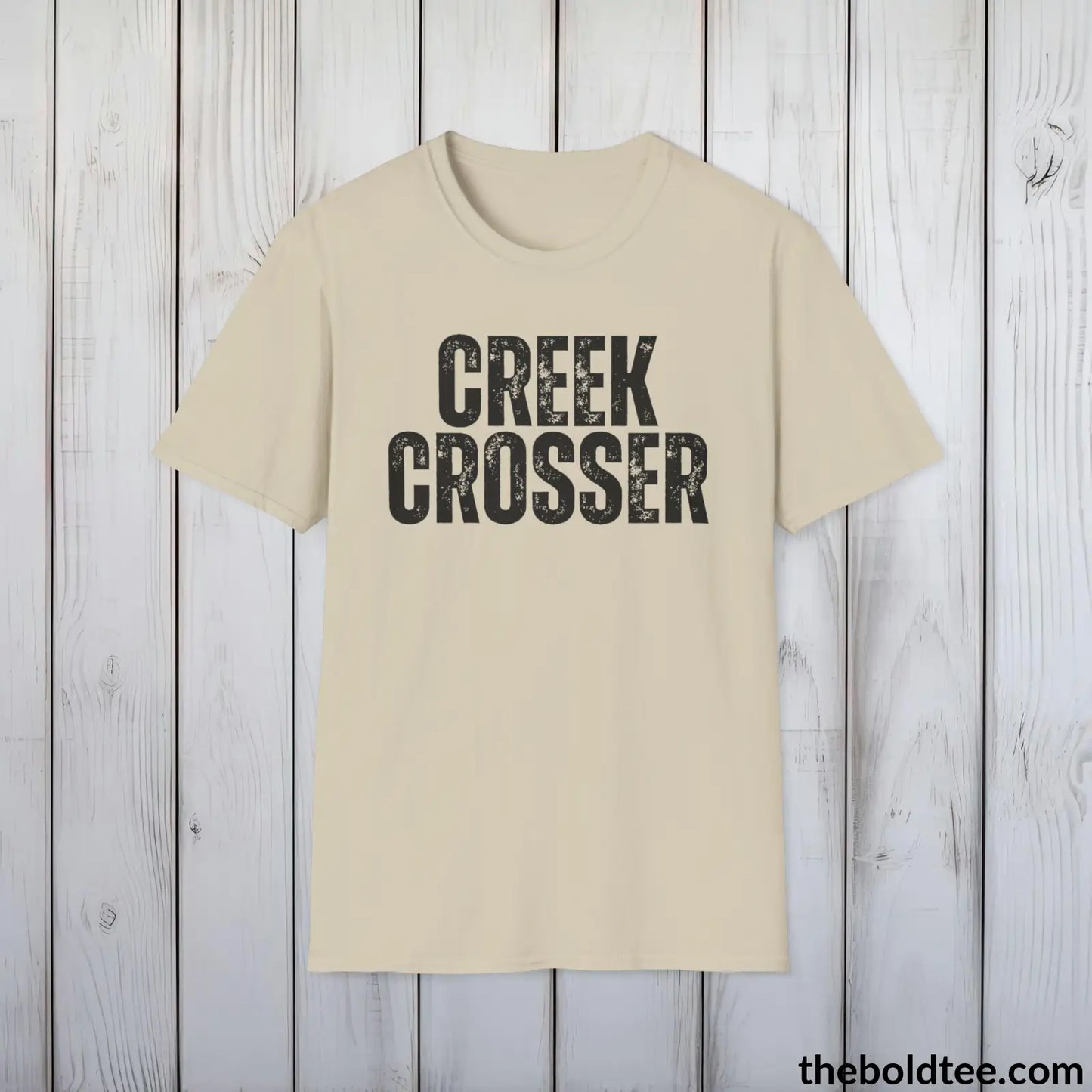 CREEK CROSSER Hiking Tee - Sustainable & Soft Cotton Crewneck Unisex T-Shirt - 8 Trendy Colors