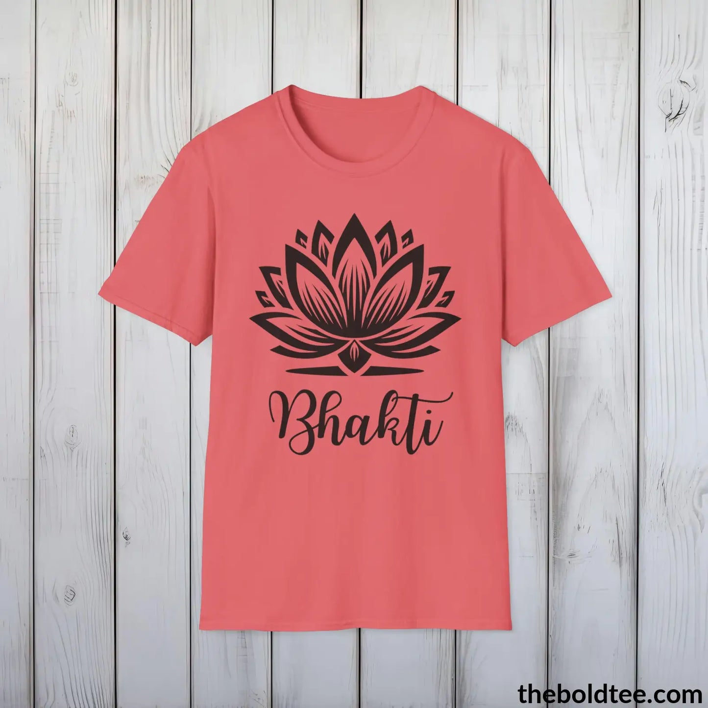 Bhakti Yoga Tee - Sustainable & Soft Cotton Crewneck Unisex T-Shirt - 9 Bold Colors