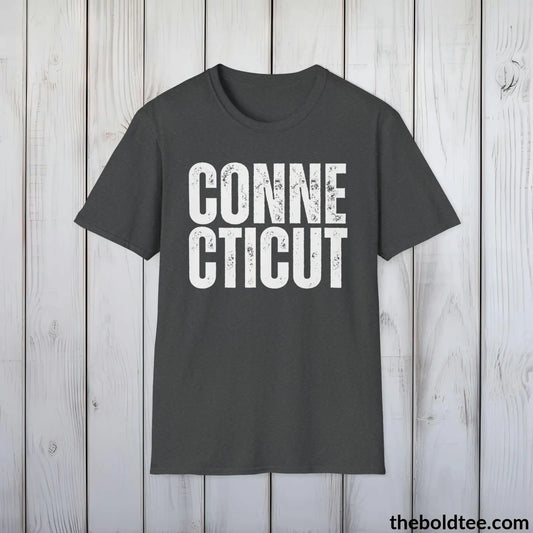 CONNECTICUT Tee - Casual, Sustainable & Soft Cotton Crewneck Unisex T-Shirt - 9 Bold Colors