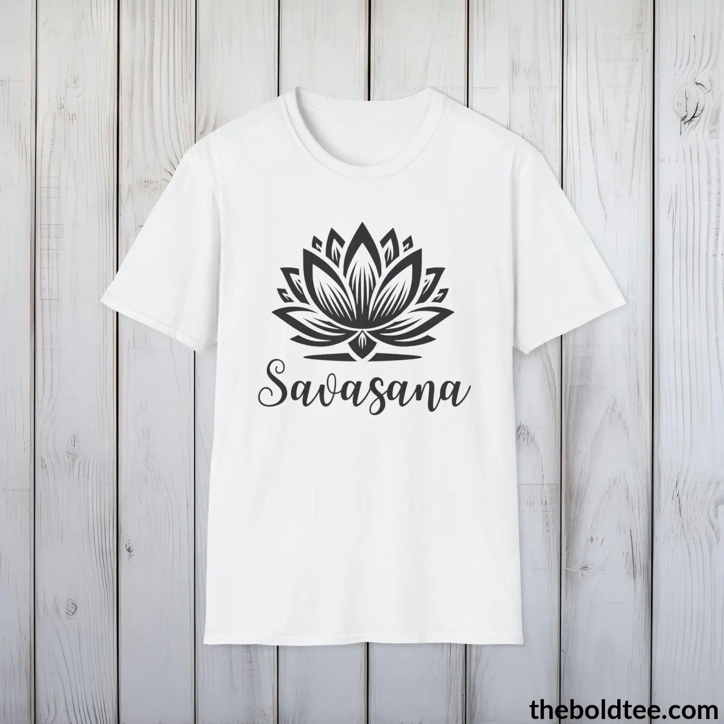 T-Shirt White / S Savasana Yoga Tee - Sustainable & Soft Cotton Crewneck Unisex T-Shirt - 9 Bold Colors