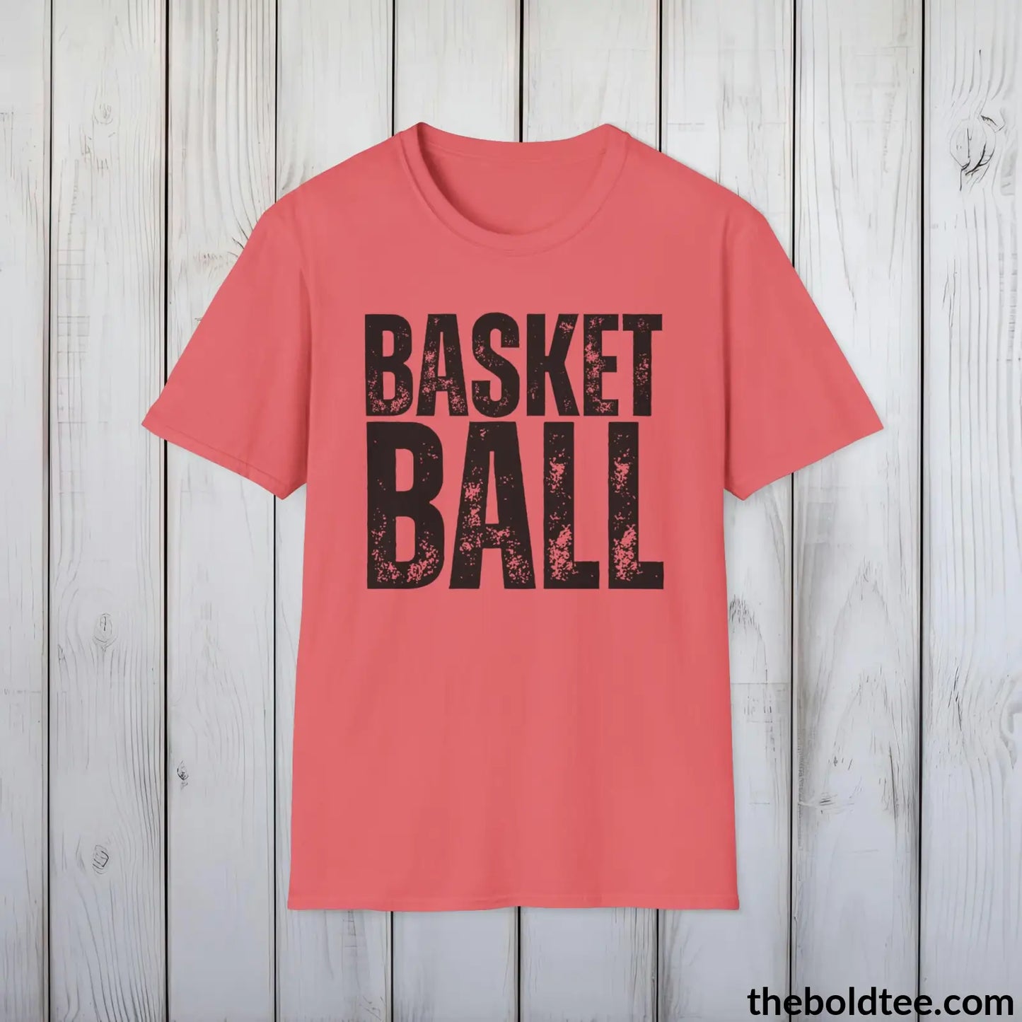 BASKETBALL Tee - Sustainable & Soft Cotton Crewneck Unisex T-Shirt - 9 Bold Colors