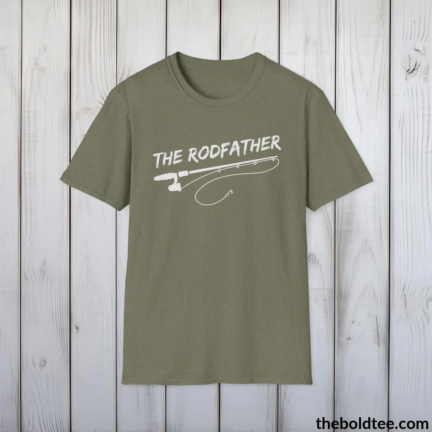 Epic "The Rodfather" Fishing T-Shirt - Fishing Gift For Fishermen - Premium Fishing Graphic Tee - Sport Fishing T-Shirt - 9 Colors Available