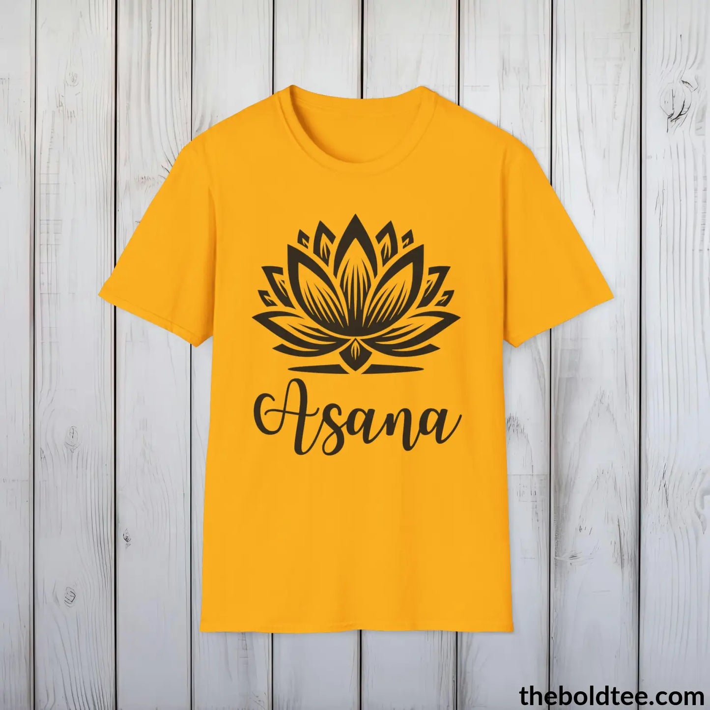 Asana Yoga Tee - Sustainable & Soft Cotton Crewneck Unisex T-Shirt - 9 Bold Colors