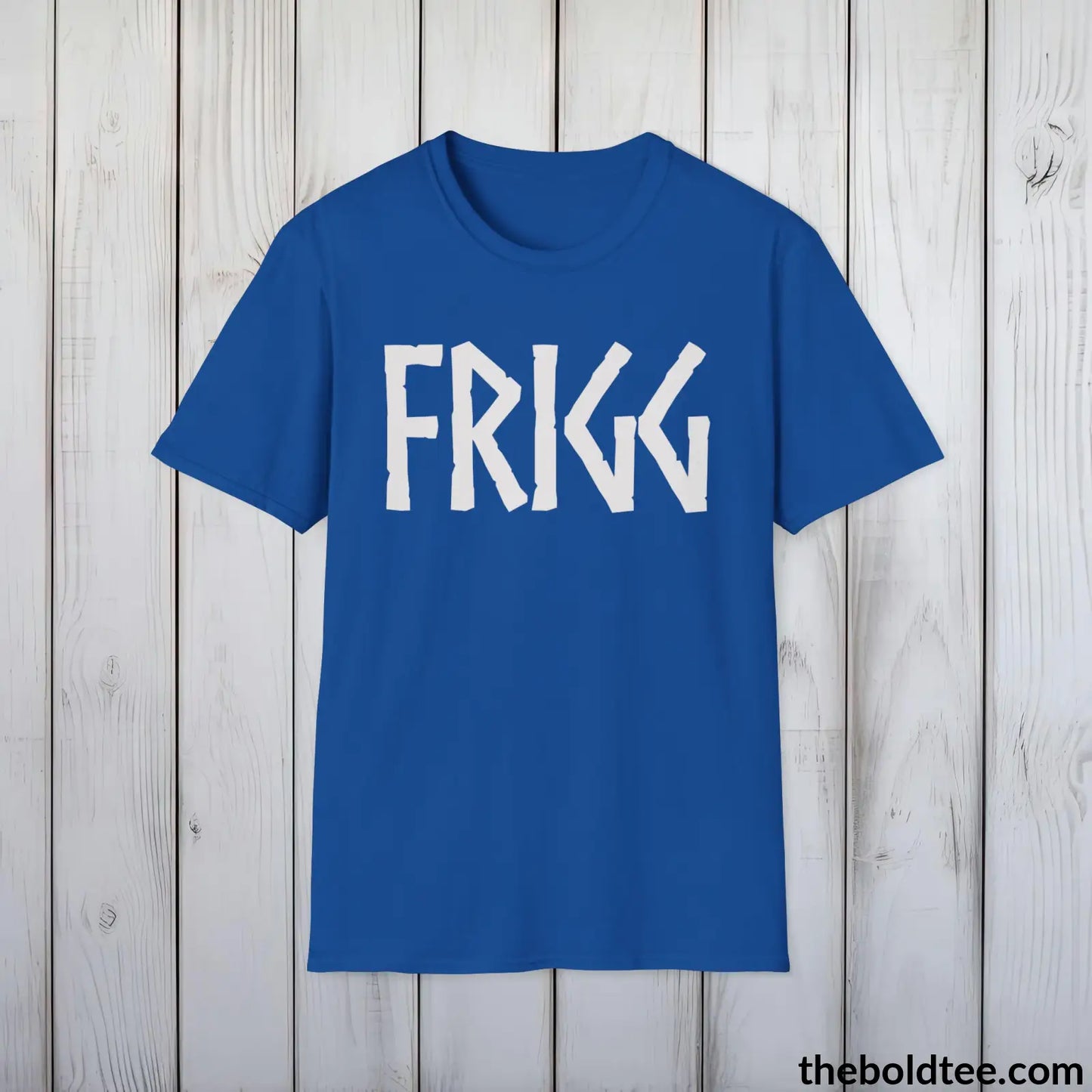 FRIGG Tee - Bold Viking Mythology Cotton T-Shirt - 9 Epic Dark Colors Available