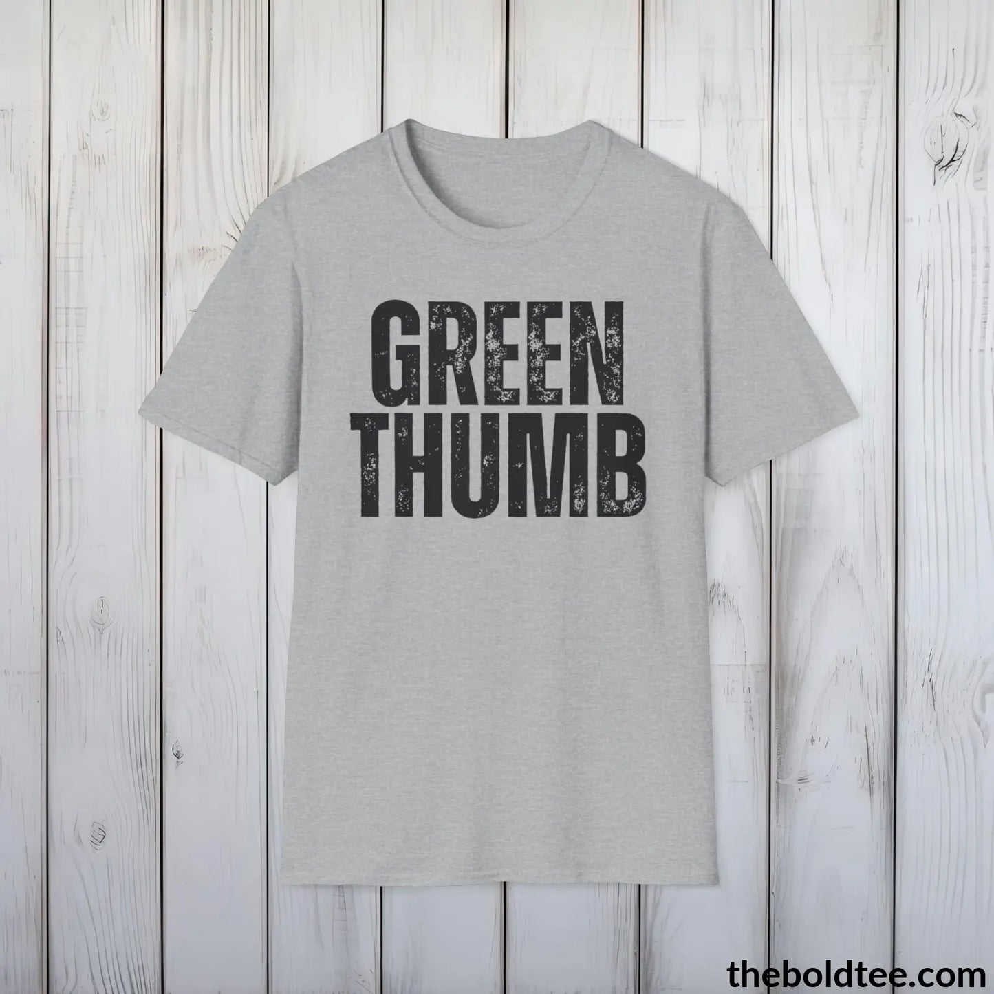 GREEN THUMB Gardening Tee - Soft & Strong Cotton Crewneck Unisex T-Shirt - 8 Trendy Colors