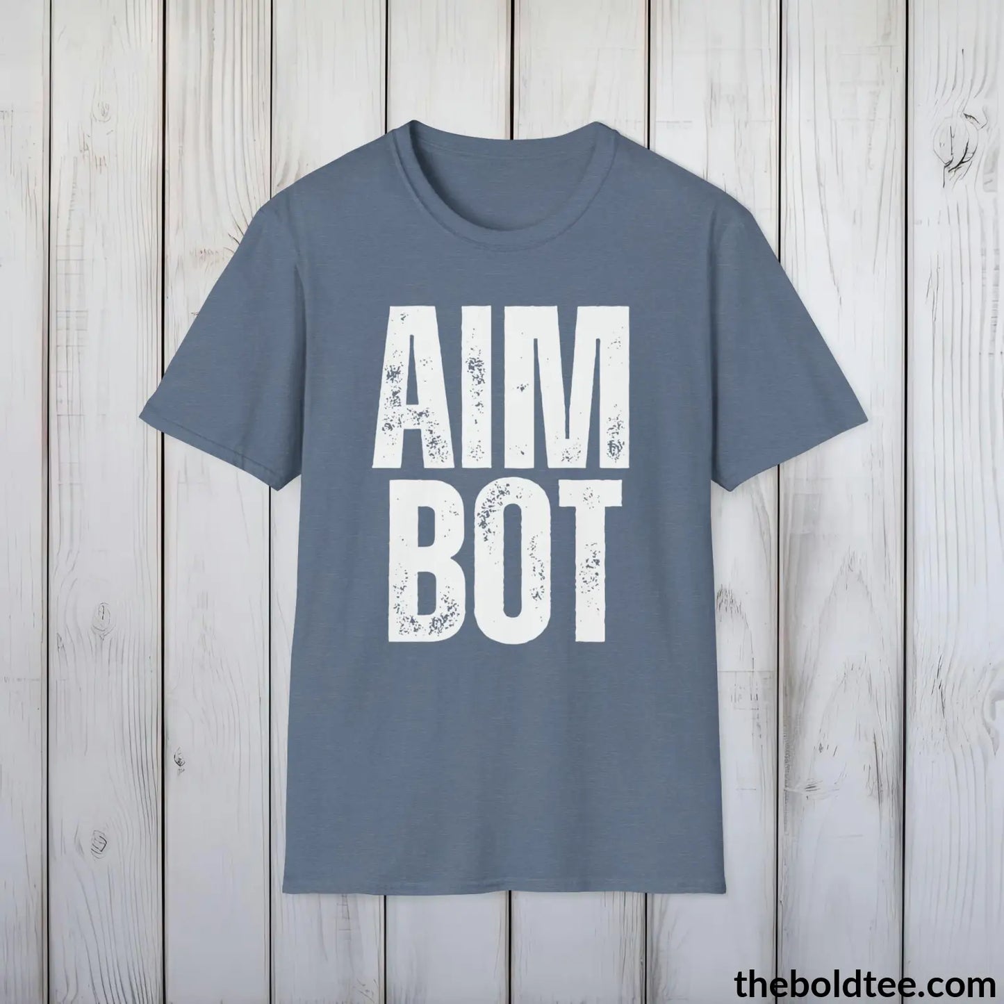 AIMBOT Gamer Tee - Sustainable & Soft Cotton Crewneck Unisex T-Shirt - 9 Bold Colors