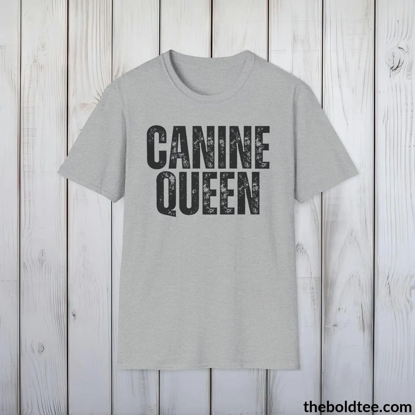 CANINE QUEEN Tee - Sustainable & Soft Cotton Crewneck Unisex T-Shirt - 9 Bold Colors