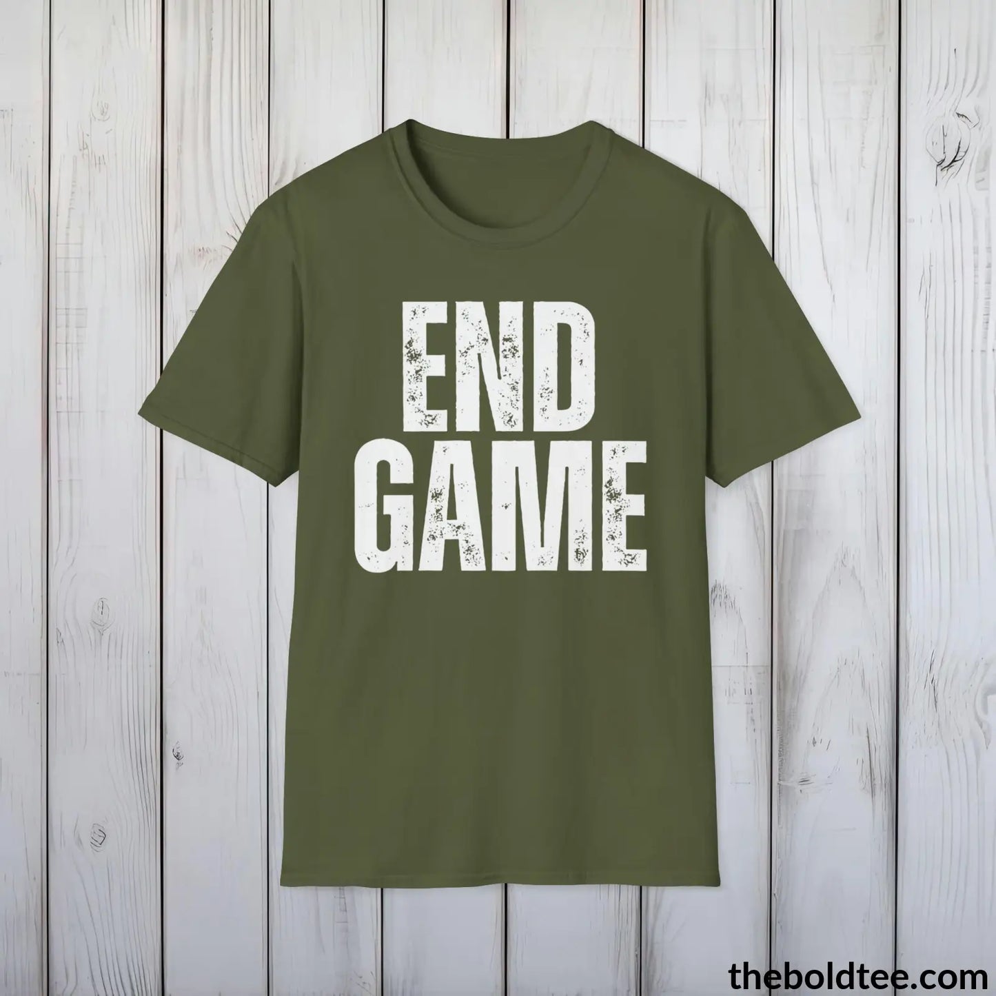 END GAME Gamer Tee - Sustainable & Soft Cotton Crewneck Unisex T-Shirt - 9 Bold Colors