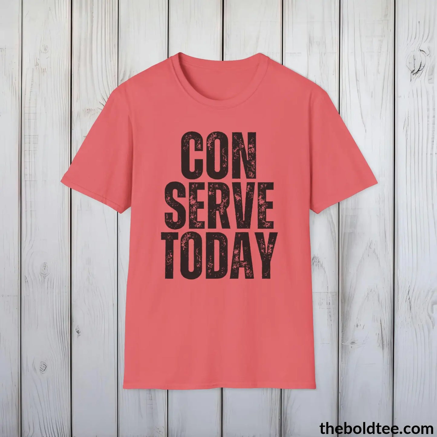 CONSERVE TODAY Tee - Casual, Sustainable & Soft Cotton Crewneck Unisex T-Shirt - 9 Bold Colors