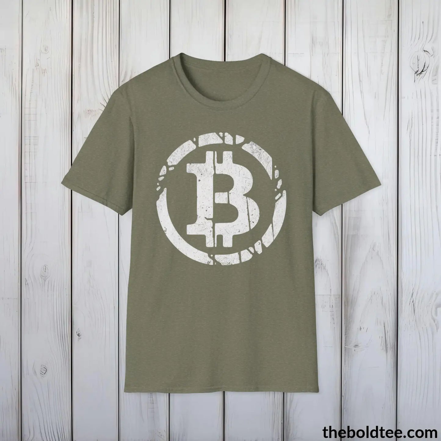 Bitcoin Cryptocurrency Tee - Premium Cotton Crewneck Unisex T-Shirt - 9 Bold Colors