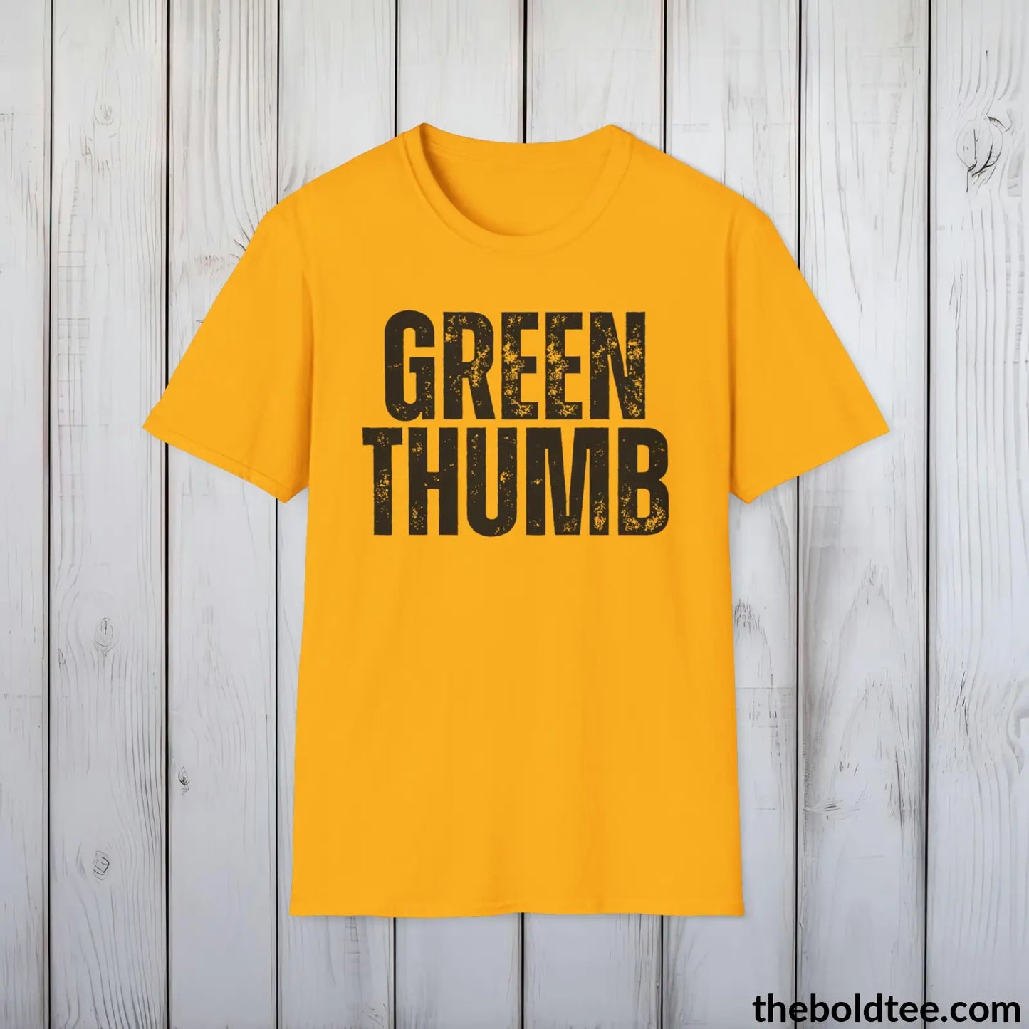 GREEN THUMB Gardening Tee - Soft & Strong Cotton Crewneck Unisex T-Shirt - 8 Trendy Colors