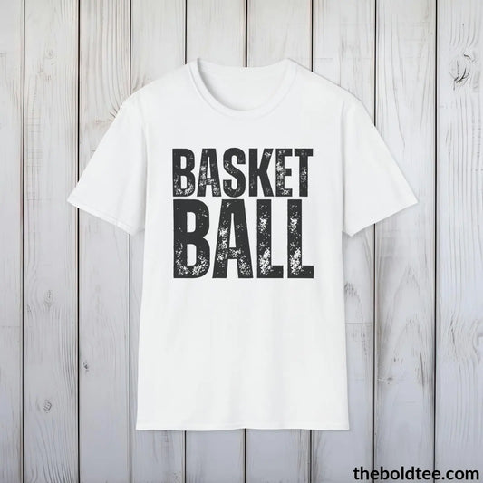 BASKETBALL Tee - Sustainable & Soft Cotton Crewneck Unisex T-Shirt - 9 Bold Colors