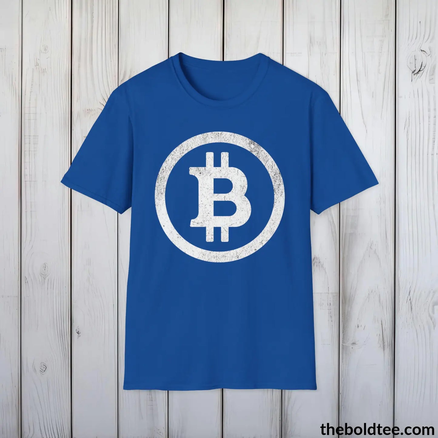 Bitcoin Cryptocurrency Tee - Sustainable & Soft Cotton Crewneck Unisex T-Shirt - 9 Bold Colors