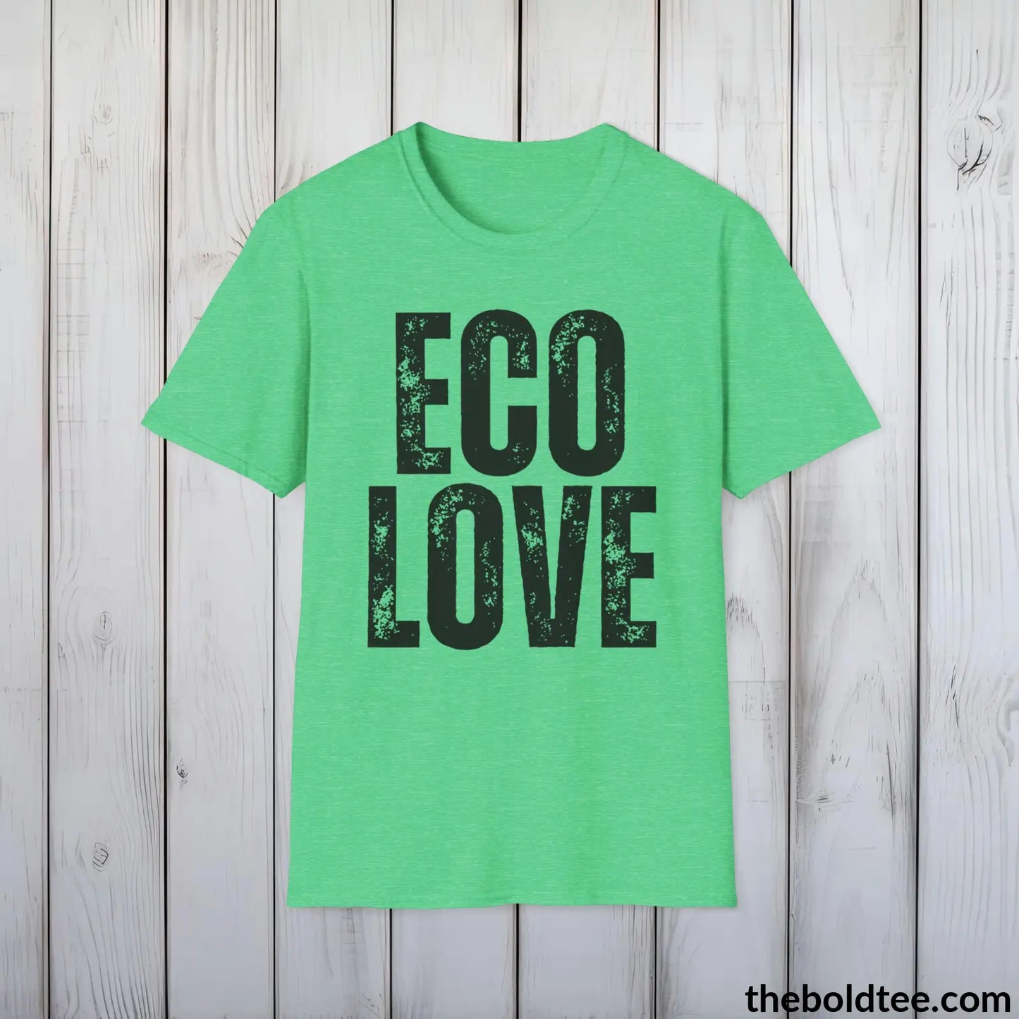 ECO LOVE Tee - Casual, Sustainable & Soft Cotton Crewneck Unisex T-Shirt - 9 Bold Colors