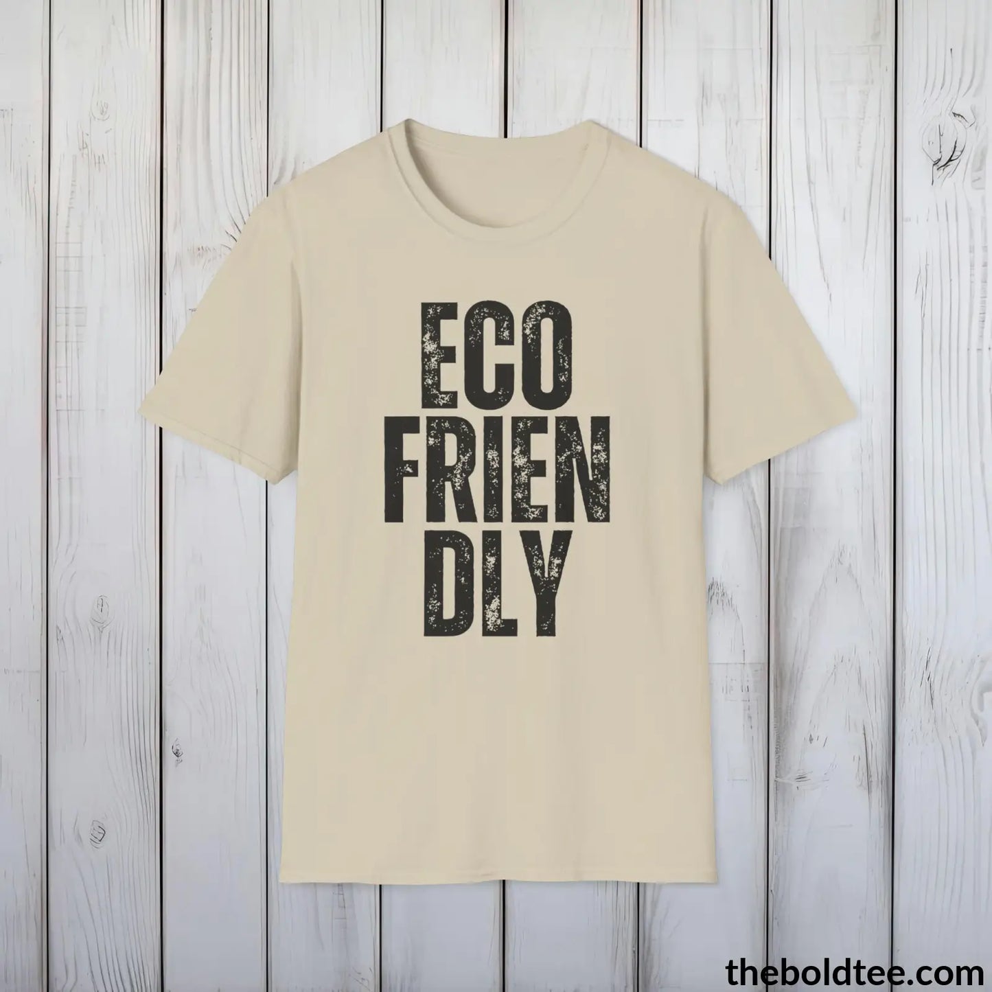 ECO FRIENDLY Tee - Casual, Sustainable & Soft Cotton Crewneck Unisex T-Shirt - 9 Bold Colors