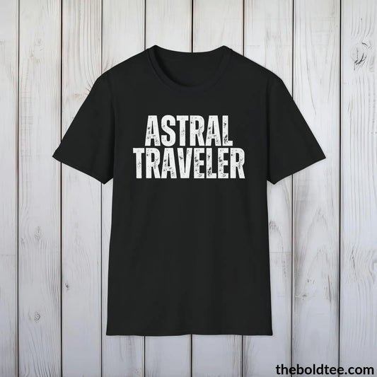 ASTRAL TRAVELER Space Tee - Casual, Sustainable & Soft Cotton Crewneck Unisex T-Shirt - 9 Bold Colors
