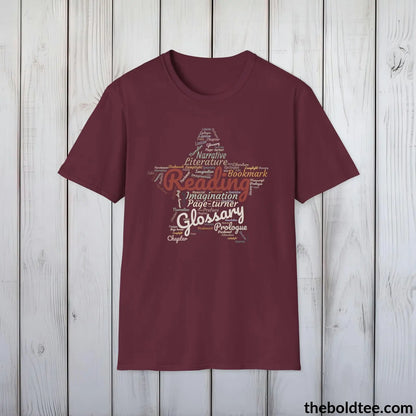 T-Shirt Maroon / S Readers Digest Word Art T-Shirt - Bookworm Reqading Vocabulary Unisex Tee - Pure Cotton Comfort Shirt Gift - 8 Stylish Trendy Colors