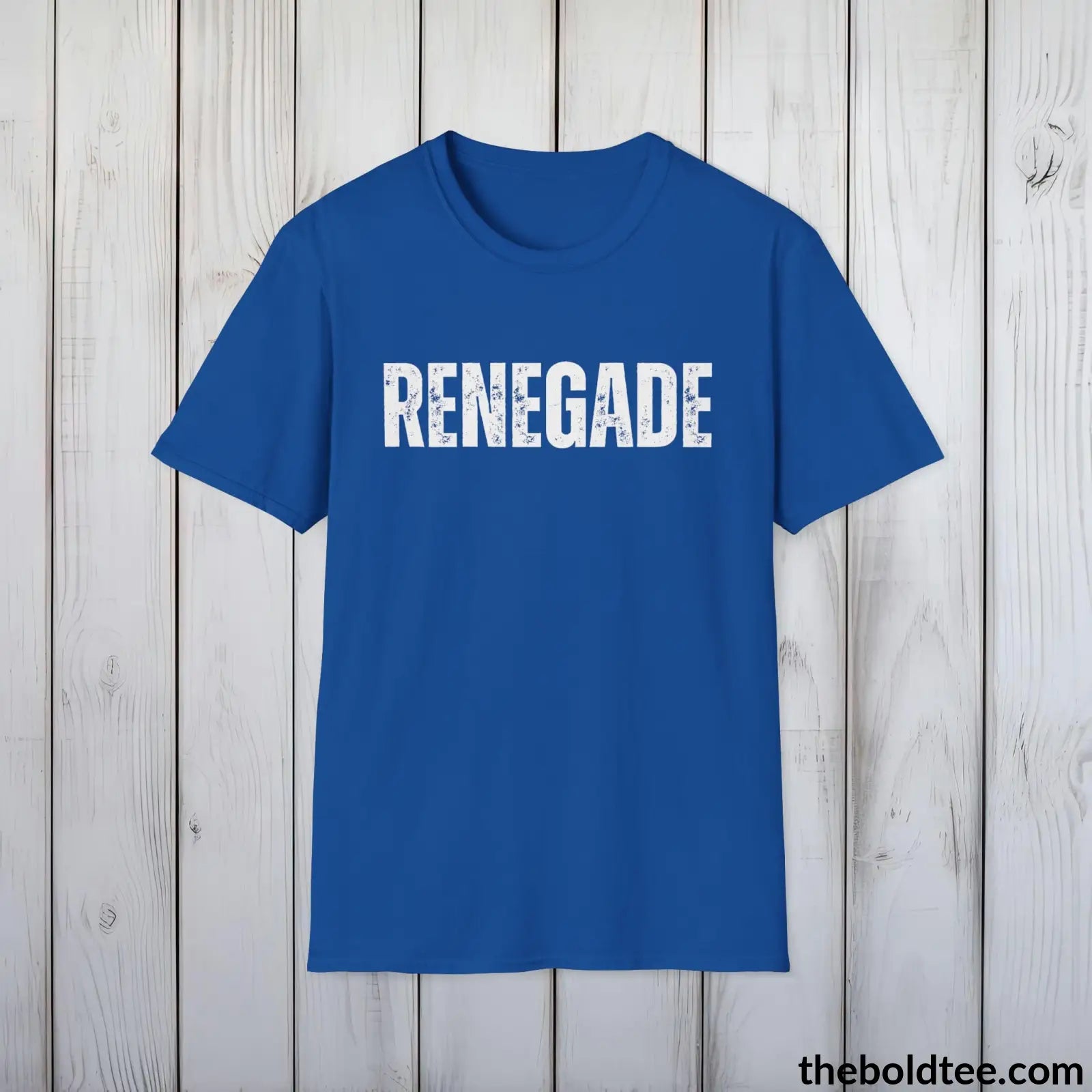 T-Shirt Royal / S RENEGADE Tee - Bold Urbnan Cotton T-Shirt - 9 Epic Colors Available